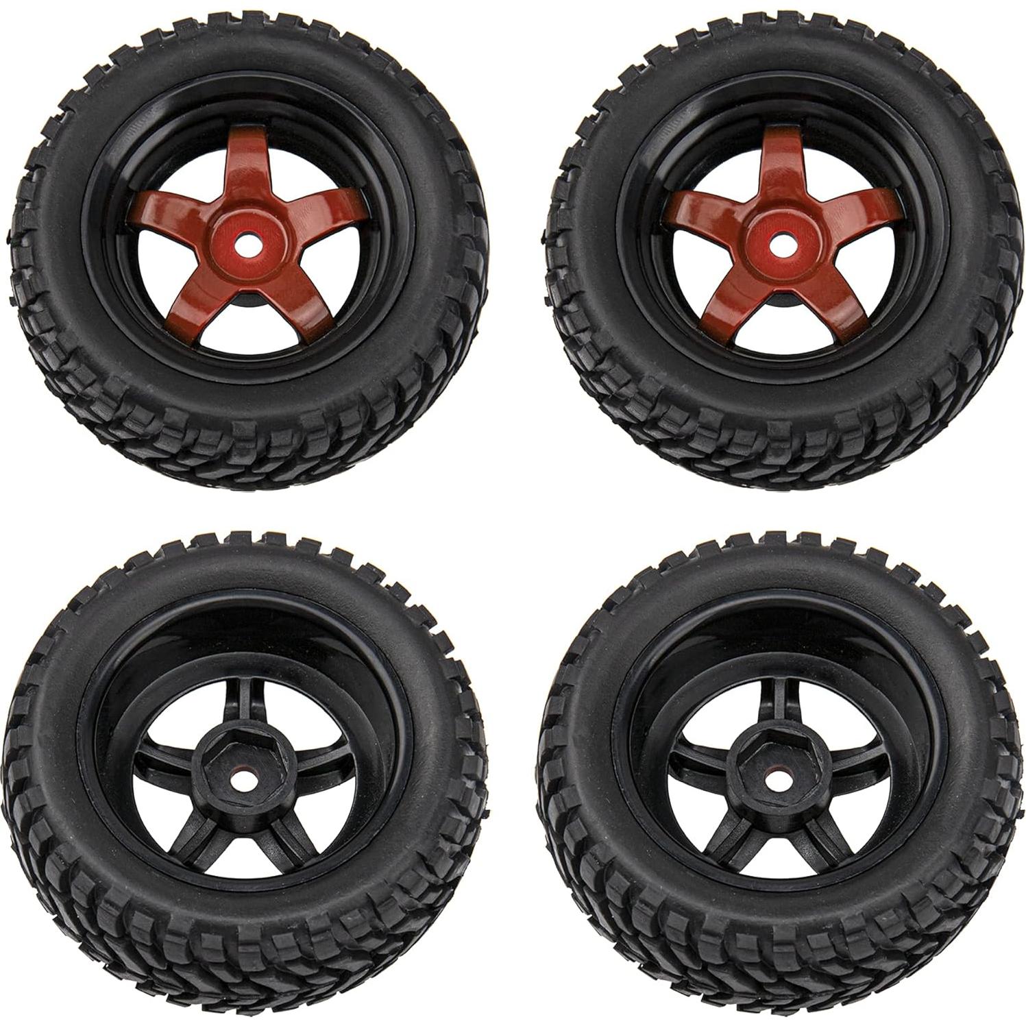 Neumáticos de goma 75mm y llantas plásticas 12mm HIRCQOO