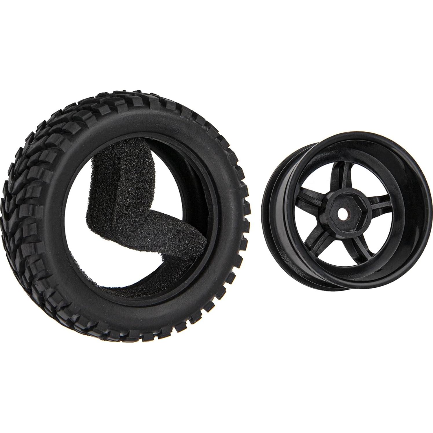 Neumáticos de goma 75mm y llantas plásticas 12mm HIRCQOO