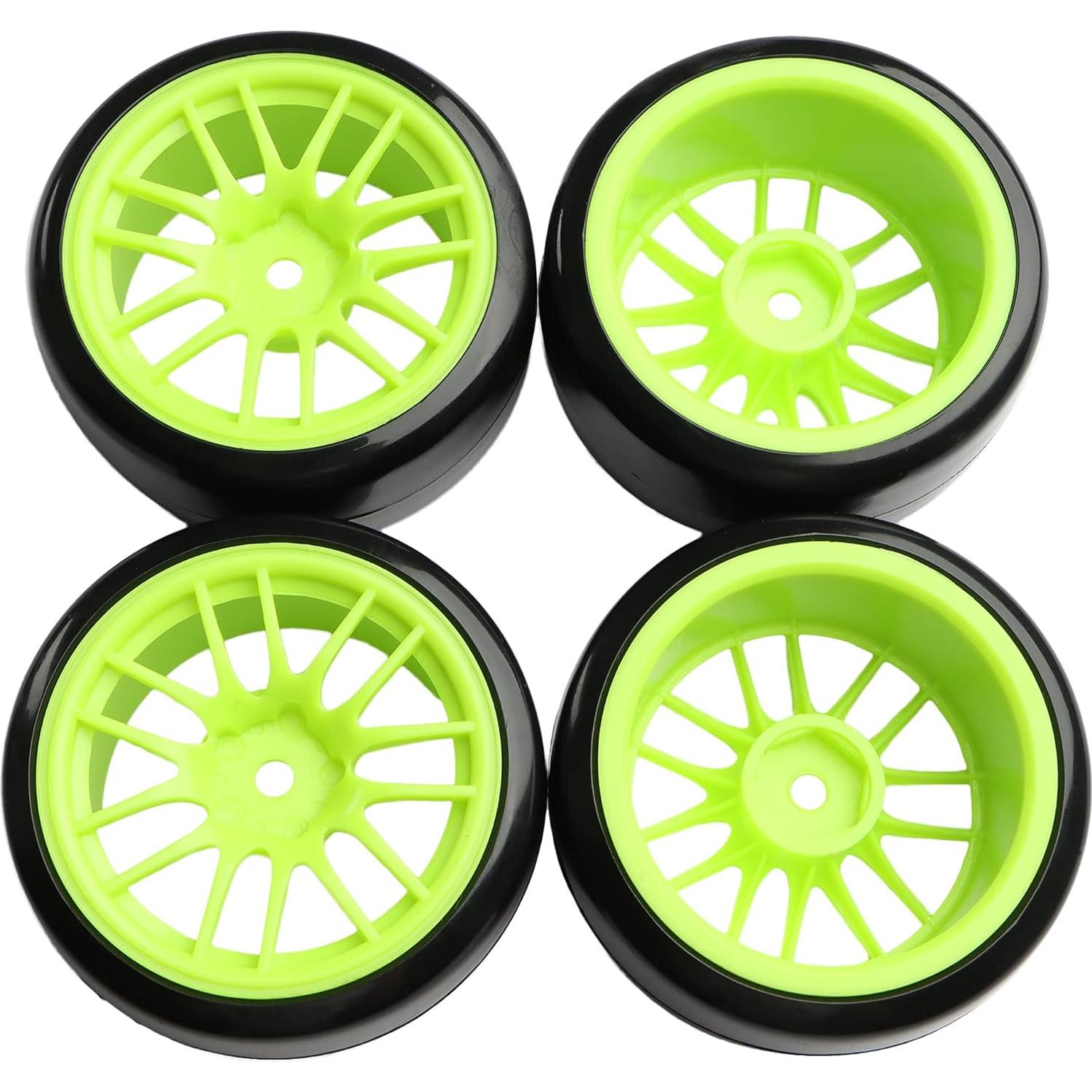 4 Neumáticos y Ruedas RC 1:10 GDOOL 63mm Plástico Verde