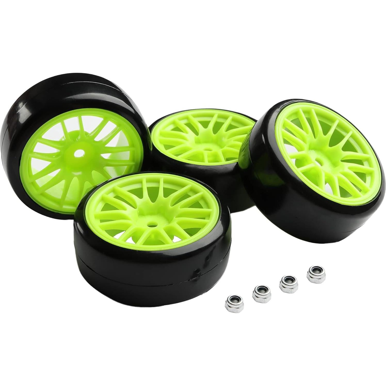 4 Neumáticos y Ruedas RC 1:10 GDOOL 63mm Plástico Verde