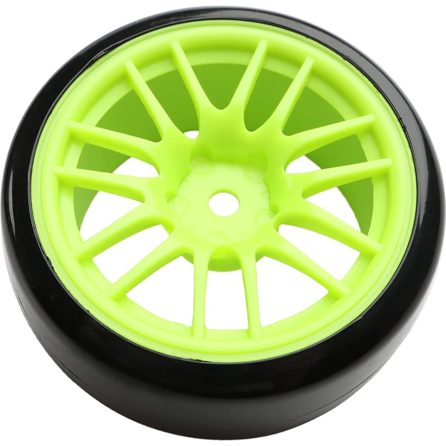 4 Neumáticos y Ruedas RC 1:10 GDOOL 63mm Plástico Verde