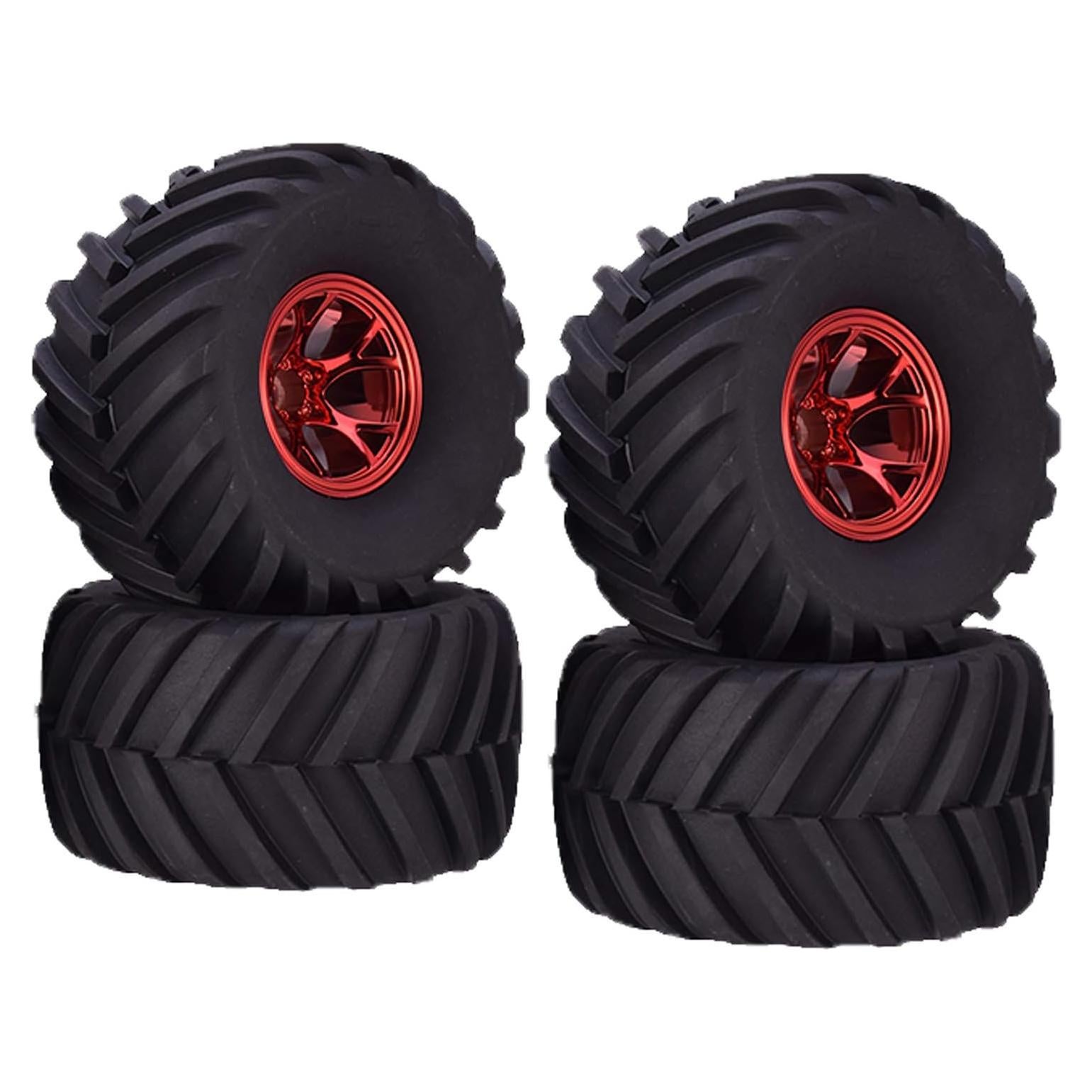 Juego de Ruedas y Neumáticos RC 1/10 WONFAST 135mm Rojo