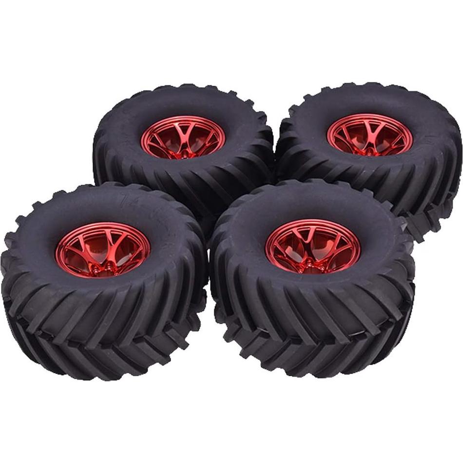 Juego de Ruedas y Neumáticos RC 1/10 WONFAST 135mm Rojo