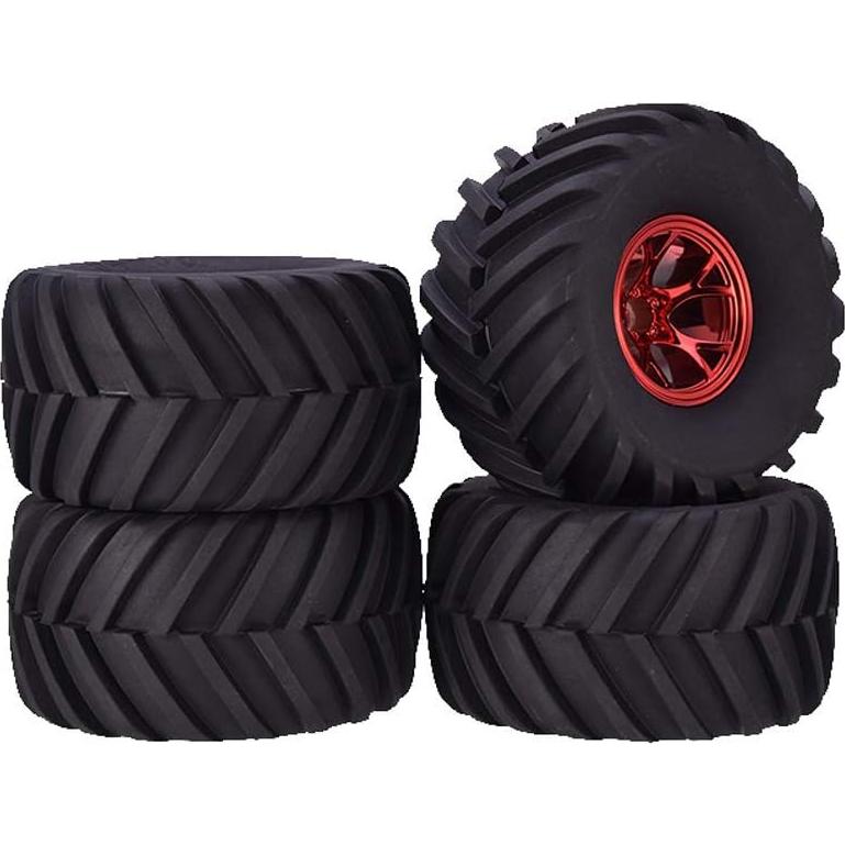 Juego de Ruedas y Neumáticos RC 1/10 WONFAST 135mm Rojo