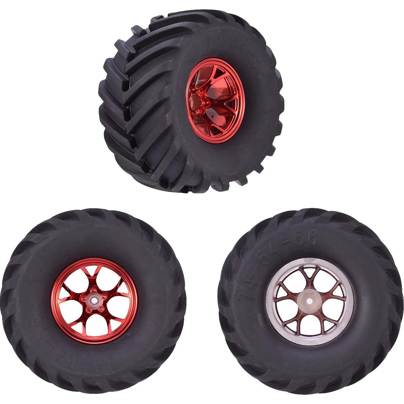 Juego de Ruedas y Neumáticos RC 1/10 WONFAST 135mm Rojo