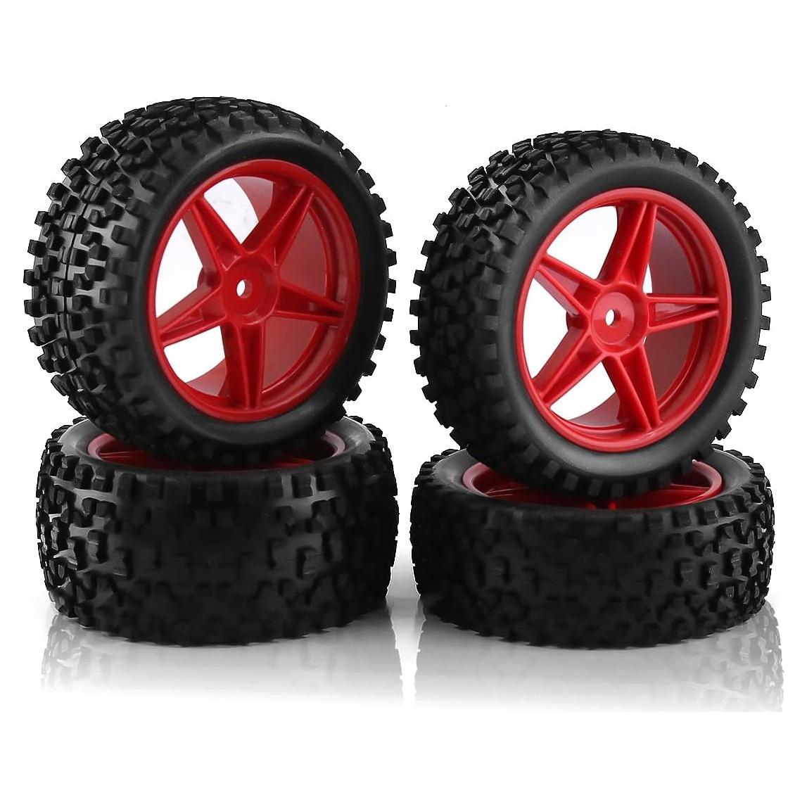 Juego de Neumáticos Off Road RC 1:10 Chanmoo 87mm 4PCS Rojo