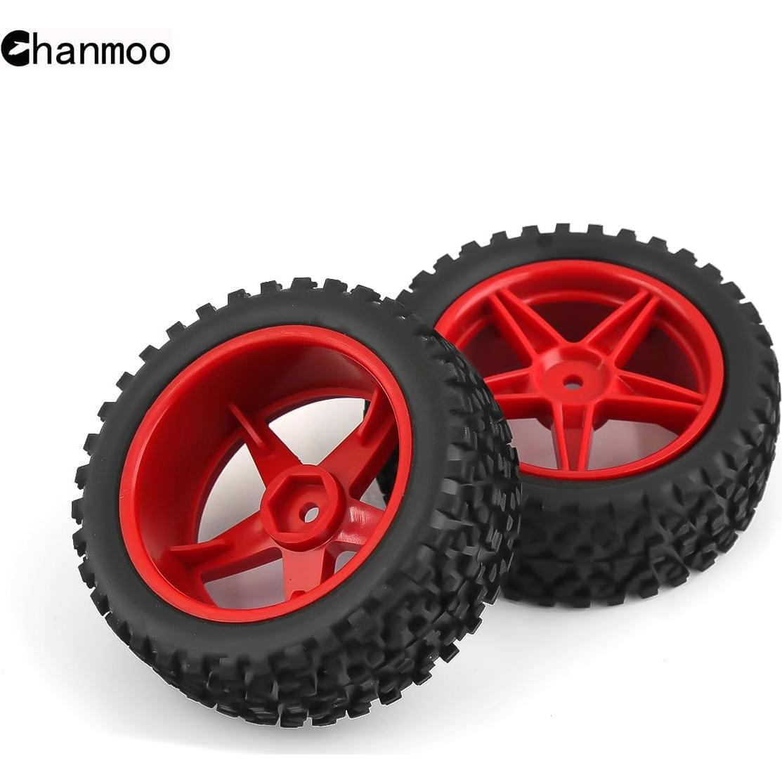Juego de Neumáticos Off Road RC 1:10 Chanmoo 87mm 4PCS Rojo