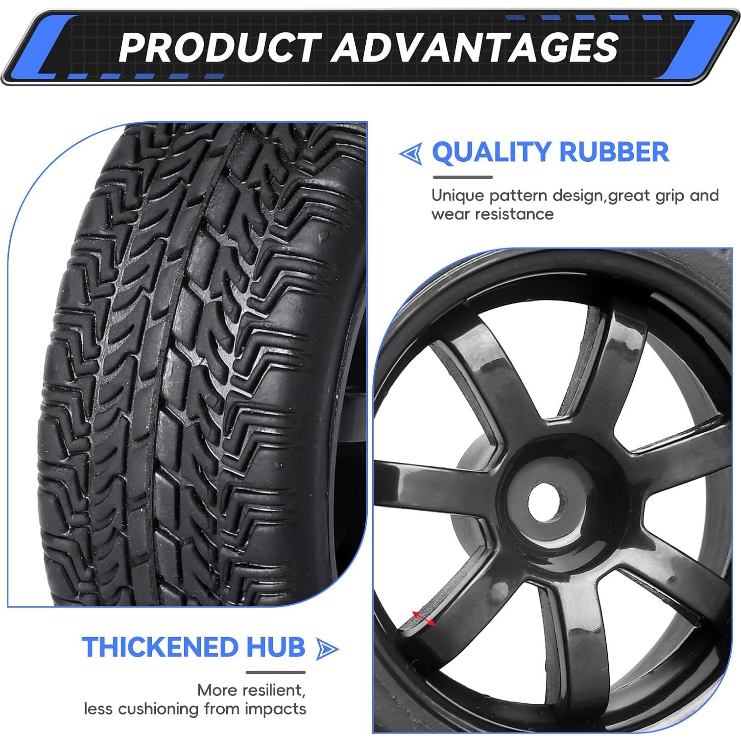 Ruedas Hexagonales 12 mm AllinRC para Coche RC Drift 1/10