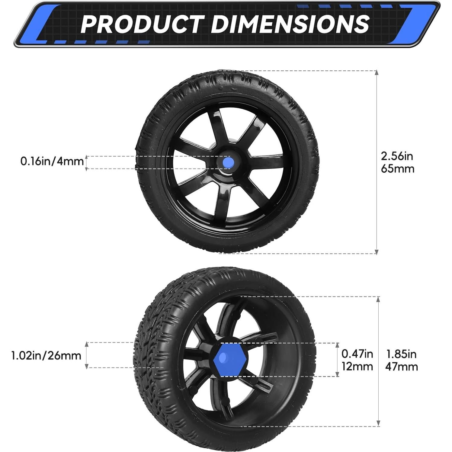 Ruedas Hexagonales 12 mm AllinRC para Coche RC Drift 1/10