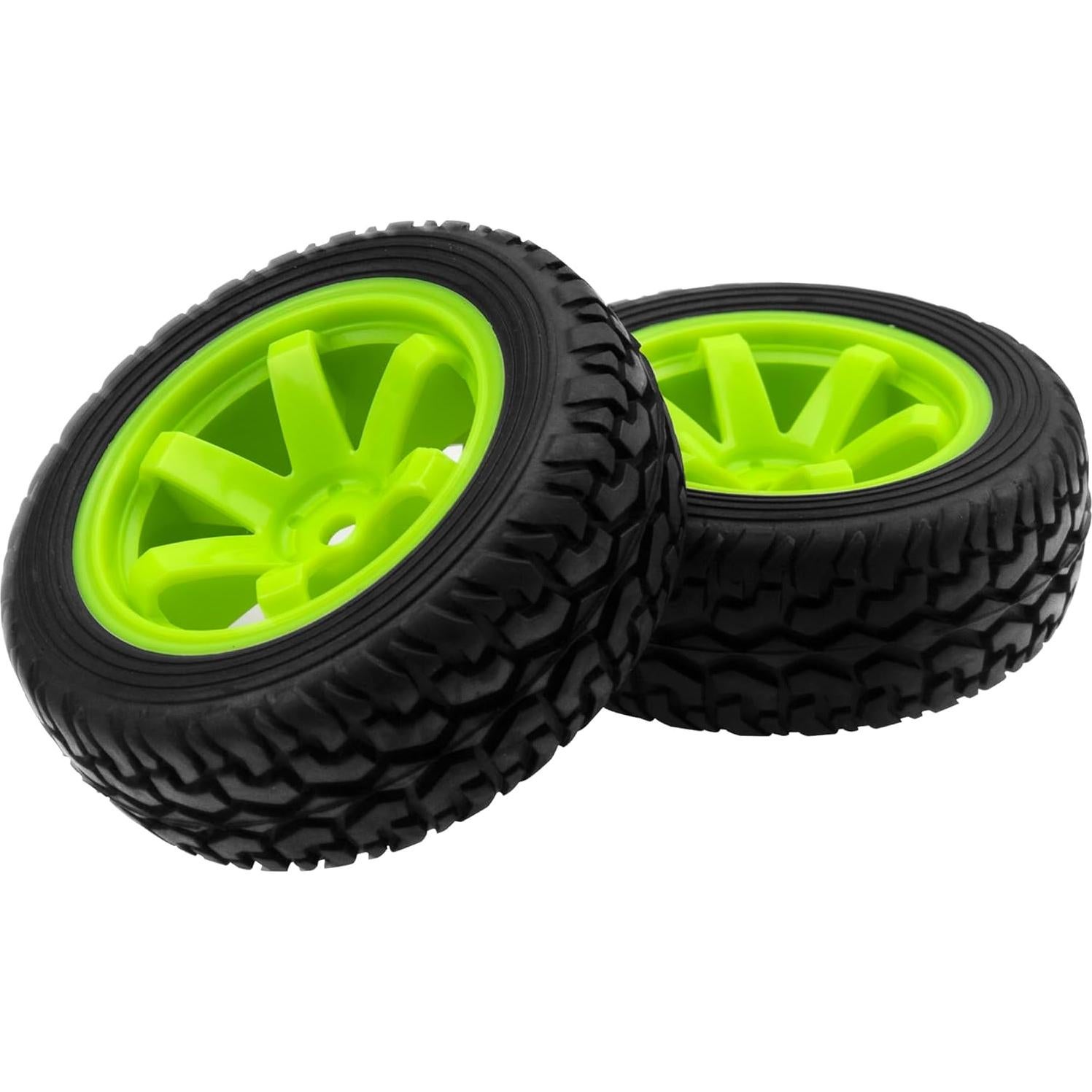 Neumáticos de goma 75mm con llantas plásticas HIRCQOO RC