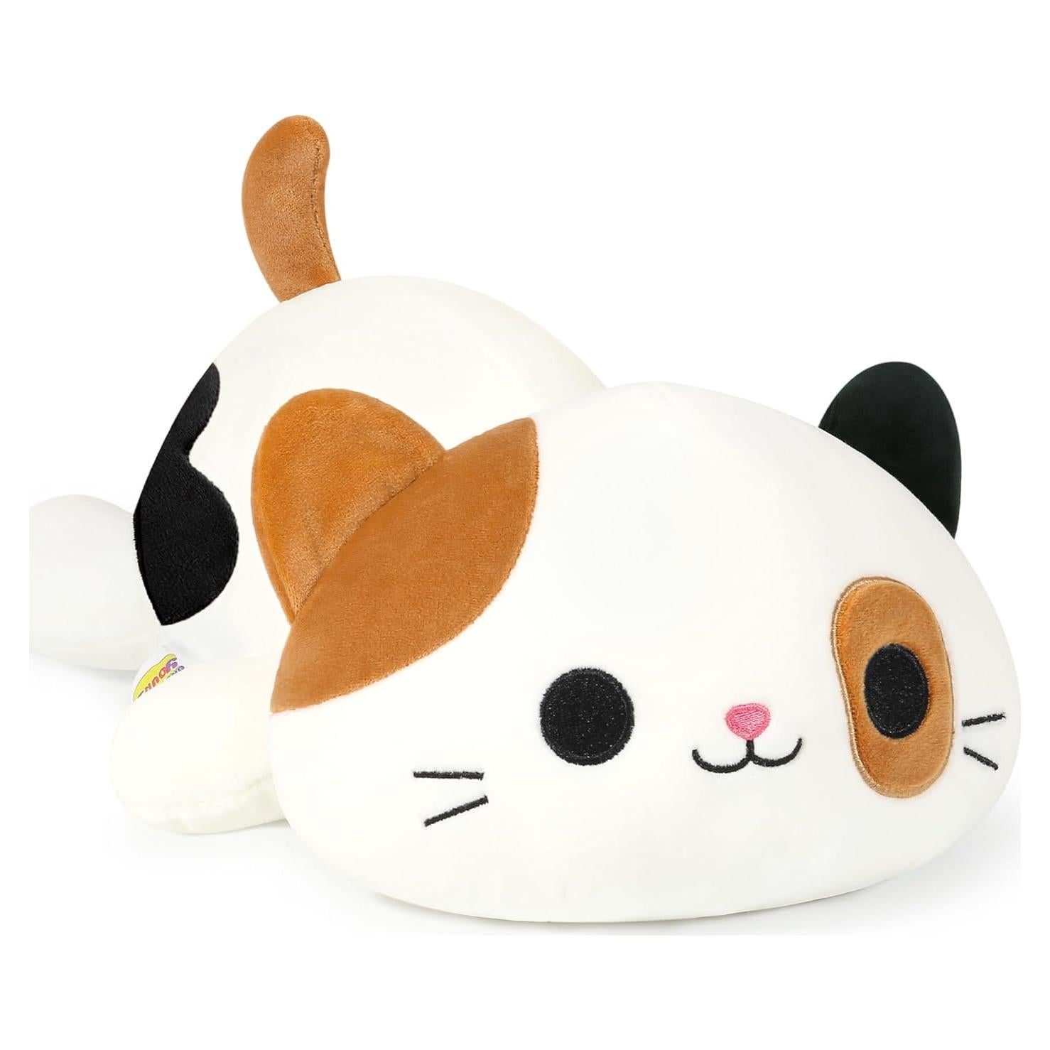 Onsoyours Gato Calico de Peluche 33 cm Almohada Suave
