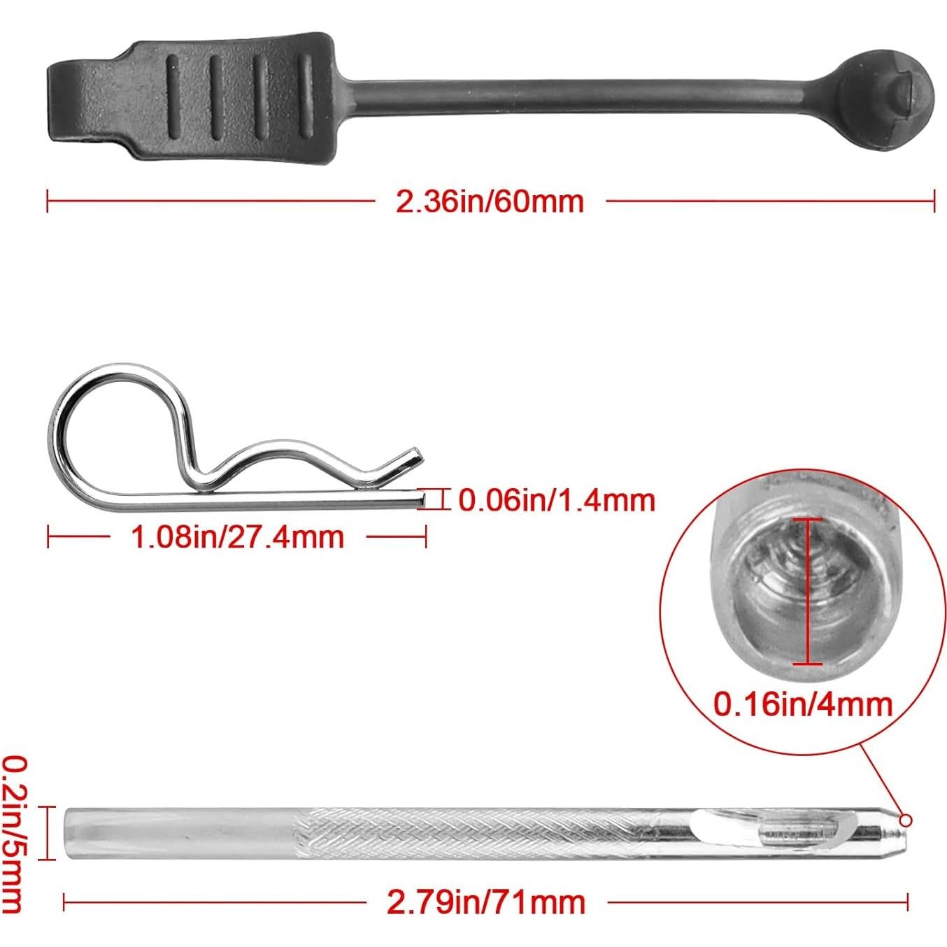 10 Clips de Carro RC AllinRC 1.4mm con Tiradores y Perforador