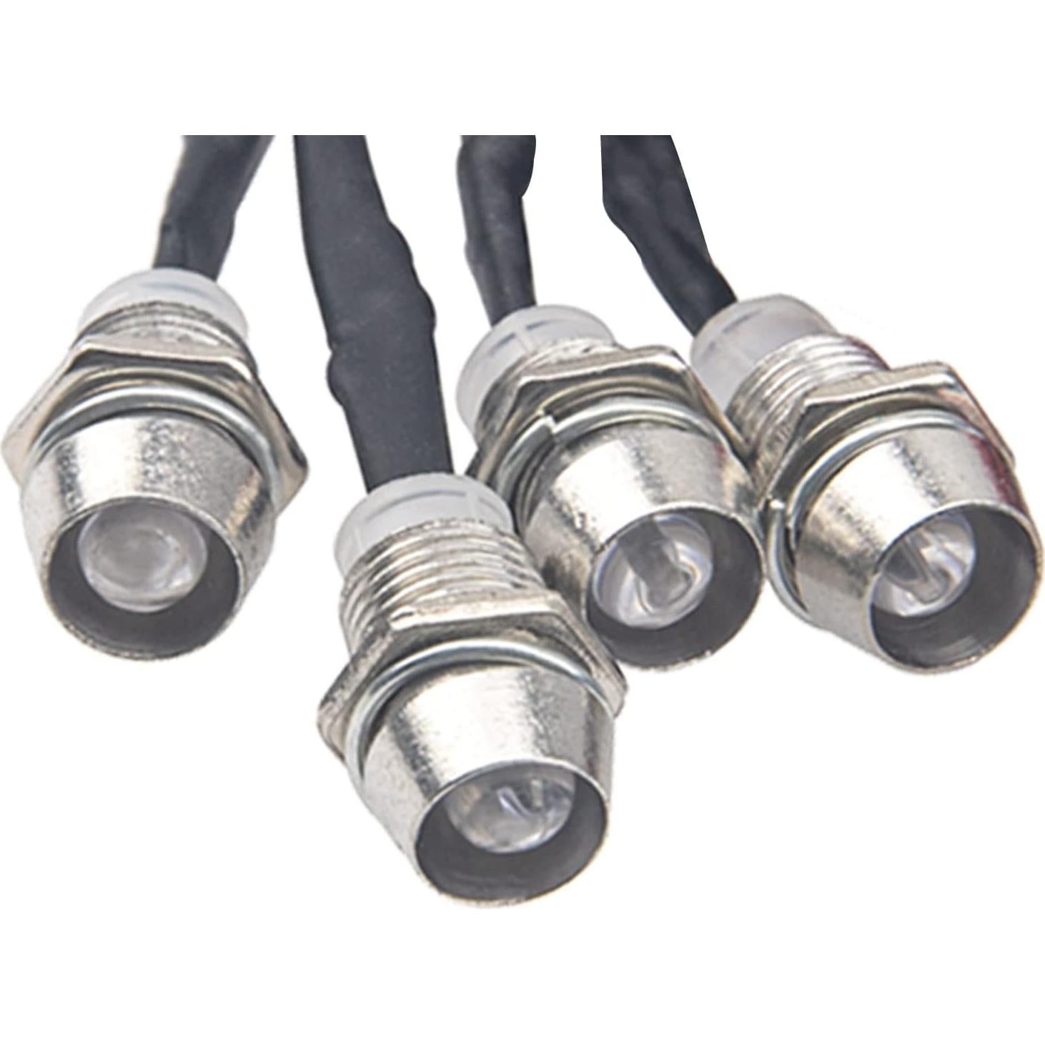 2 Faros LED Universales HIRCQOO 4LED Azul para Coche RC