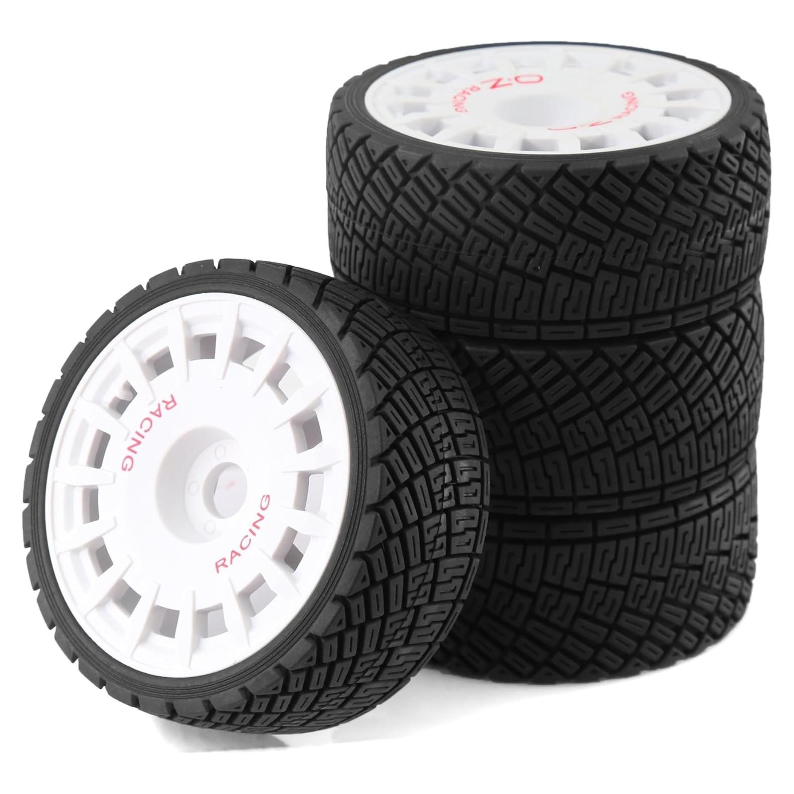 Neumáticos RC 1:8 Chanjorlin Rally 100mm 4 Piezas Blanco