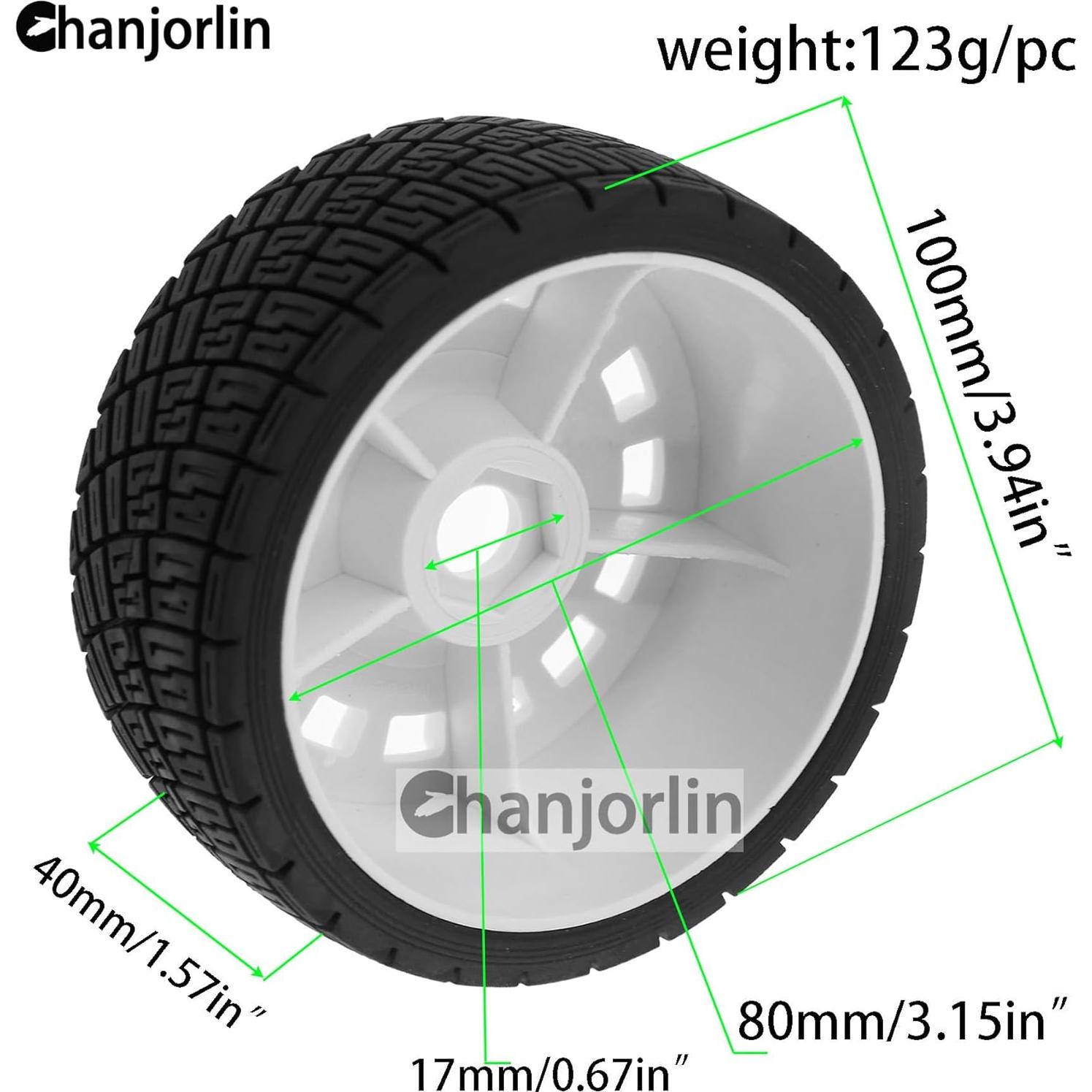 Neumáticos RC 1:8 Chanjorlin Rally 100mm 4 Piezas Blanco