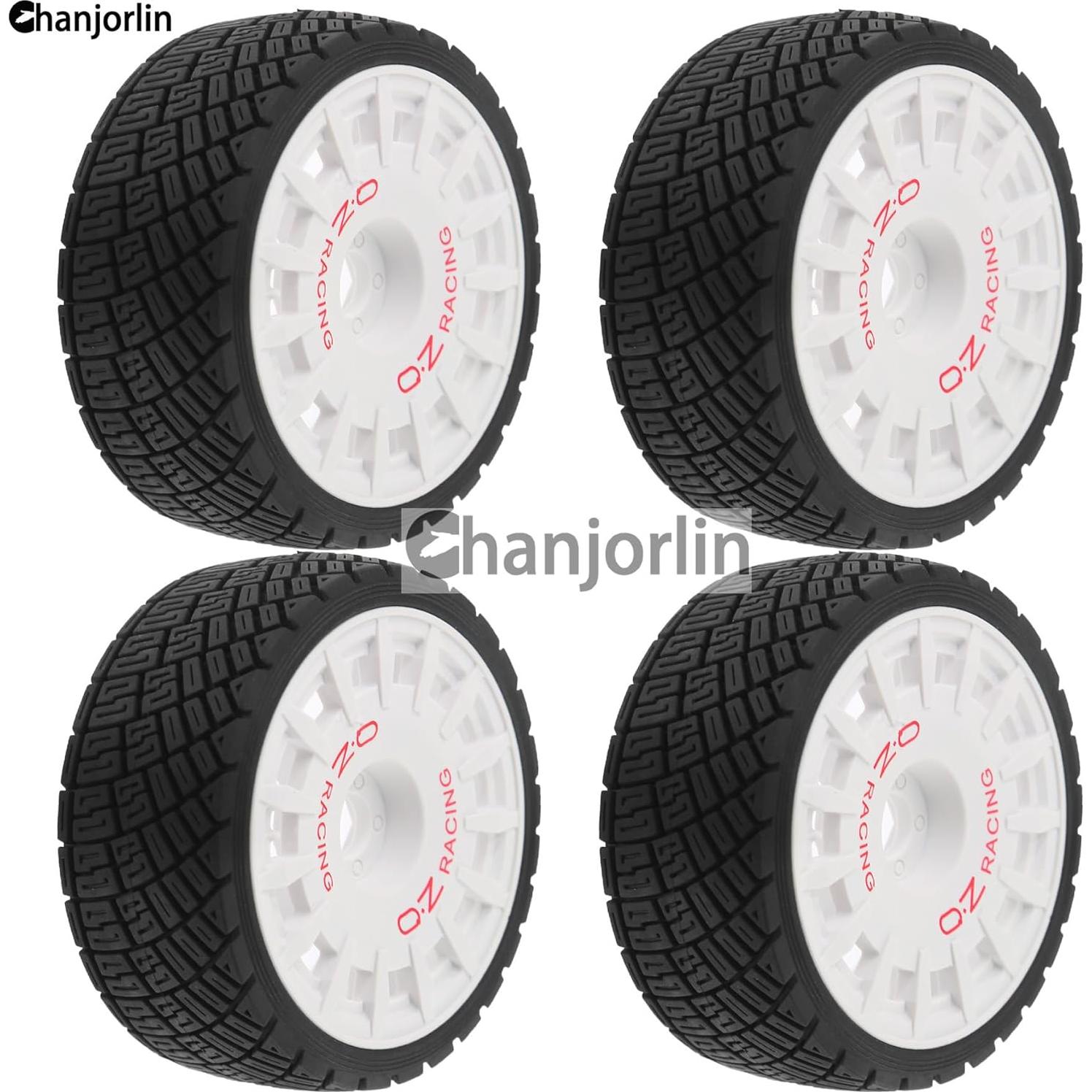 Neumáticos RC 1:8 Chanjorlin Rally 100mm 4 Piezas Blanco