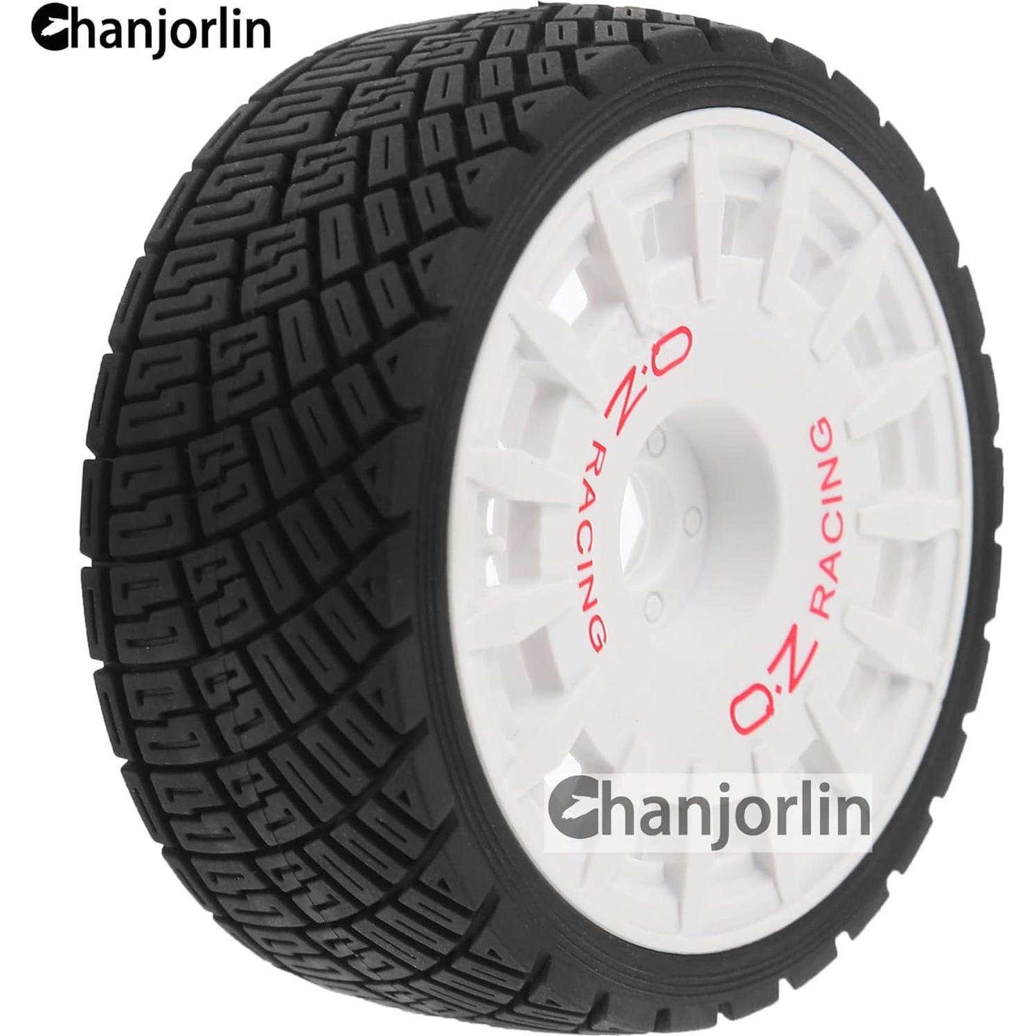 Neumáticos RC 1:8 Chanjorlin Rally 100mm 4 Piezas Blanco