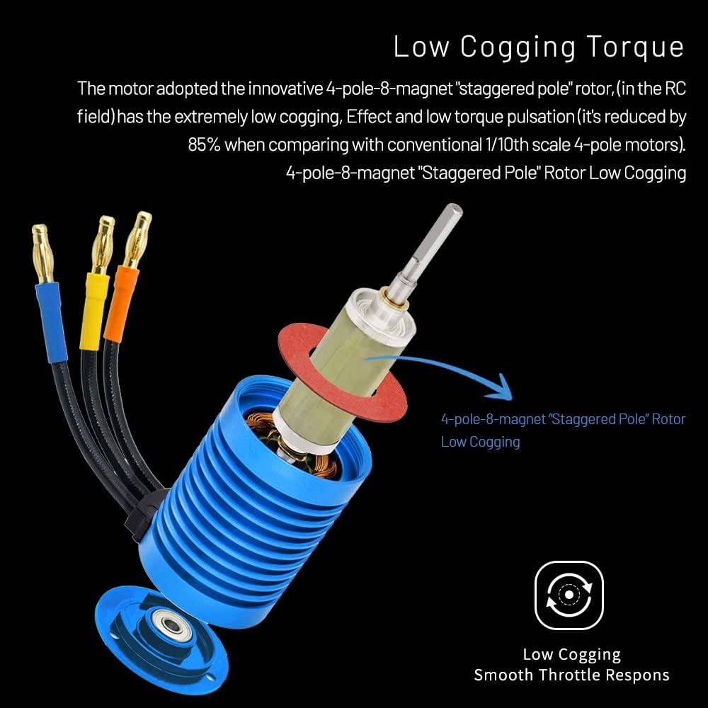 Motor Brushless Impermeable Globact F540 3650 4390KV 4P RC 1/10