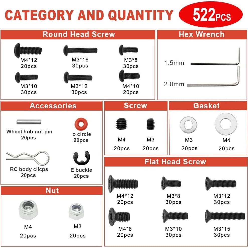 Soporte de Trabajo OGUNKE RC con Kit de Tornillos 521 PCS
