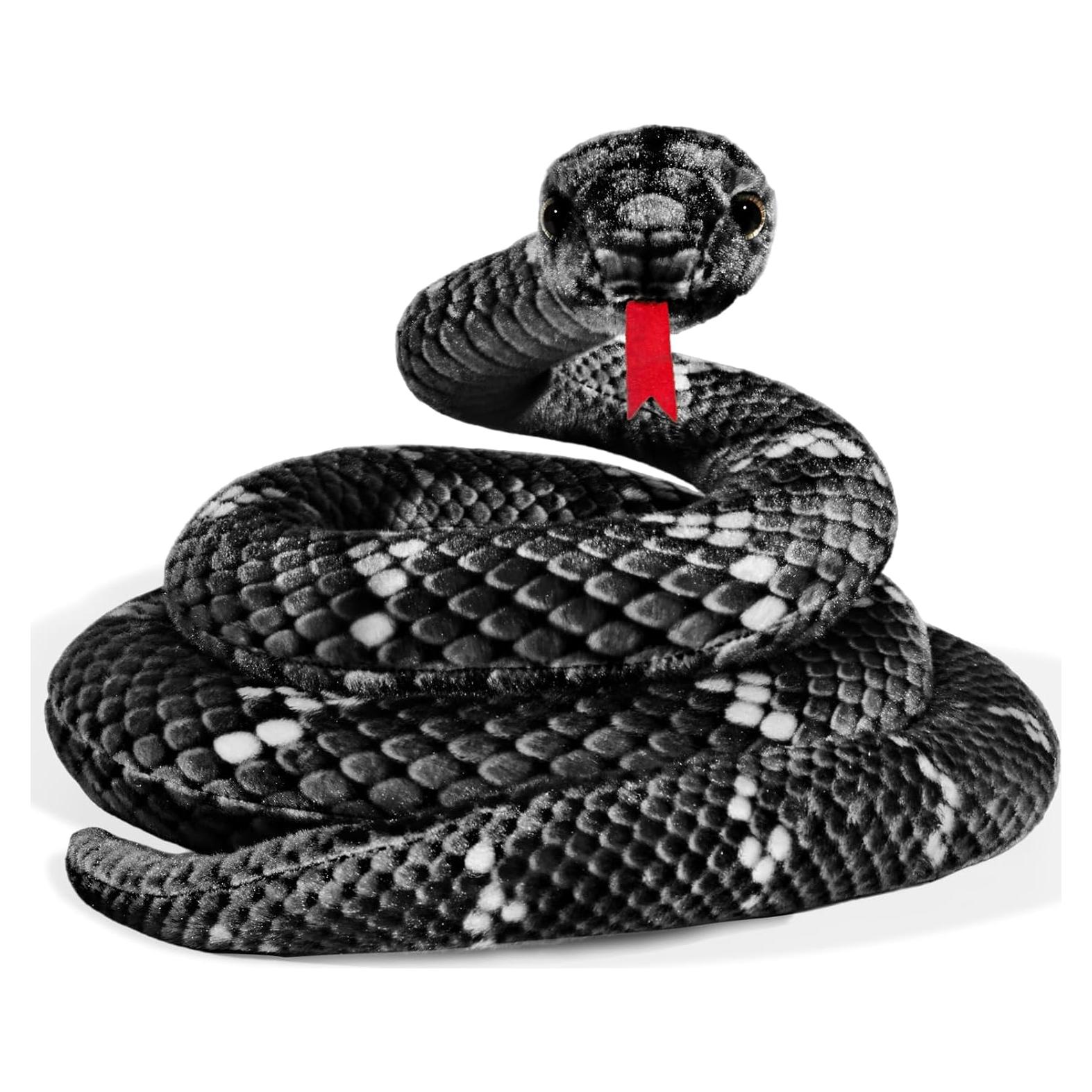 Peluche de Serpiente Gigante MGZTTHW 200 cm Negro