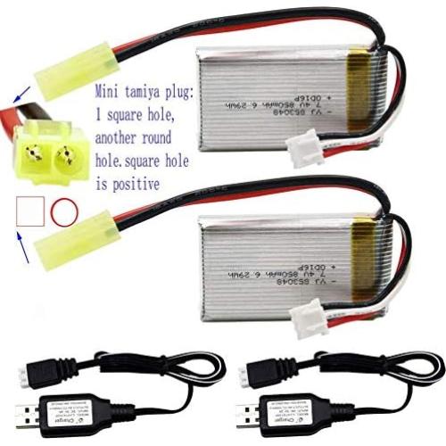 Batería Recargable Li-Po 7.4V 850mAh Blomiky para Coche RC 1/18