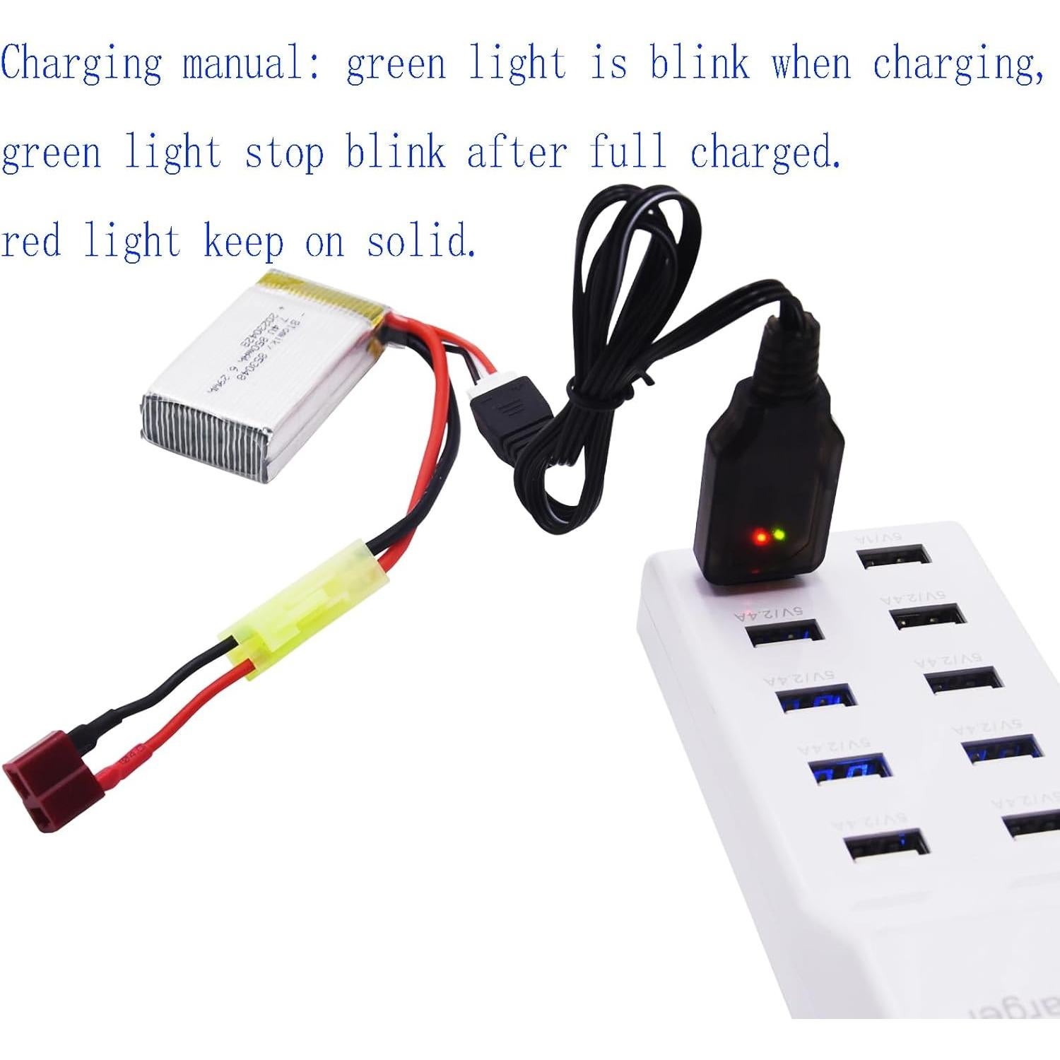 Batería Recargable Li-Po 7.4V 850mAh Blomiky para Coche RC 1/18