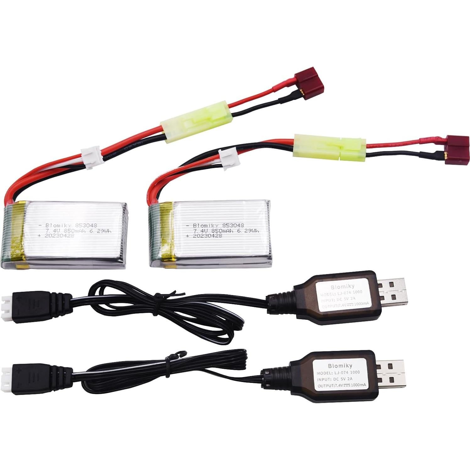 Batería Recargable Li-Po 7.4V 850mAh Blomiky para Coche RC 1/18