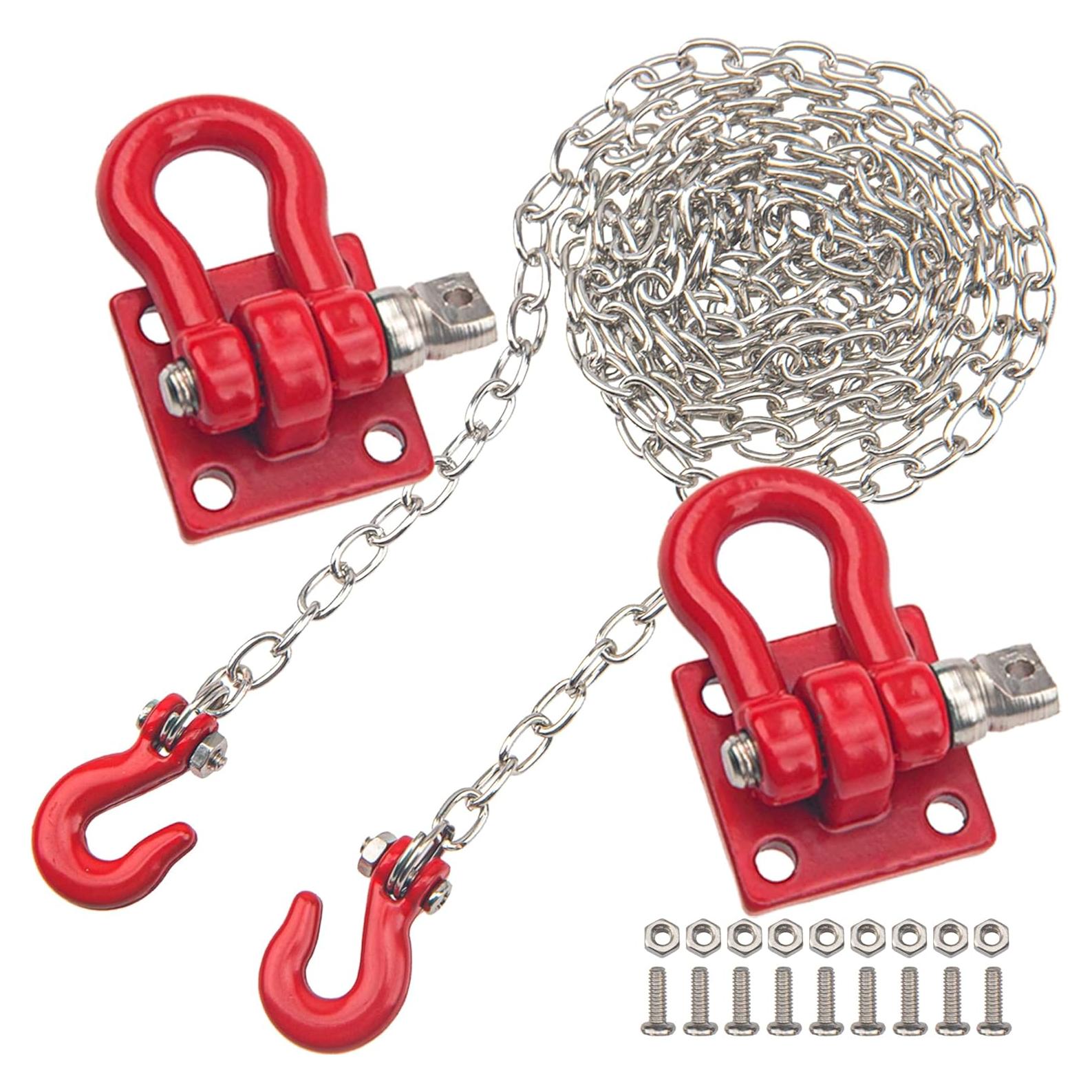 Gancho de Remolque de Metal con Cadena 1/10 RC HIRCQOO