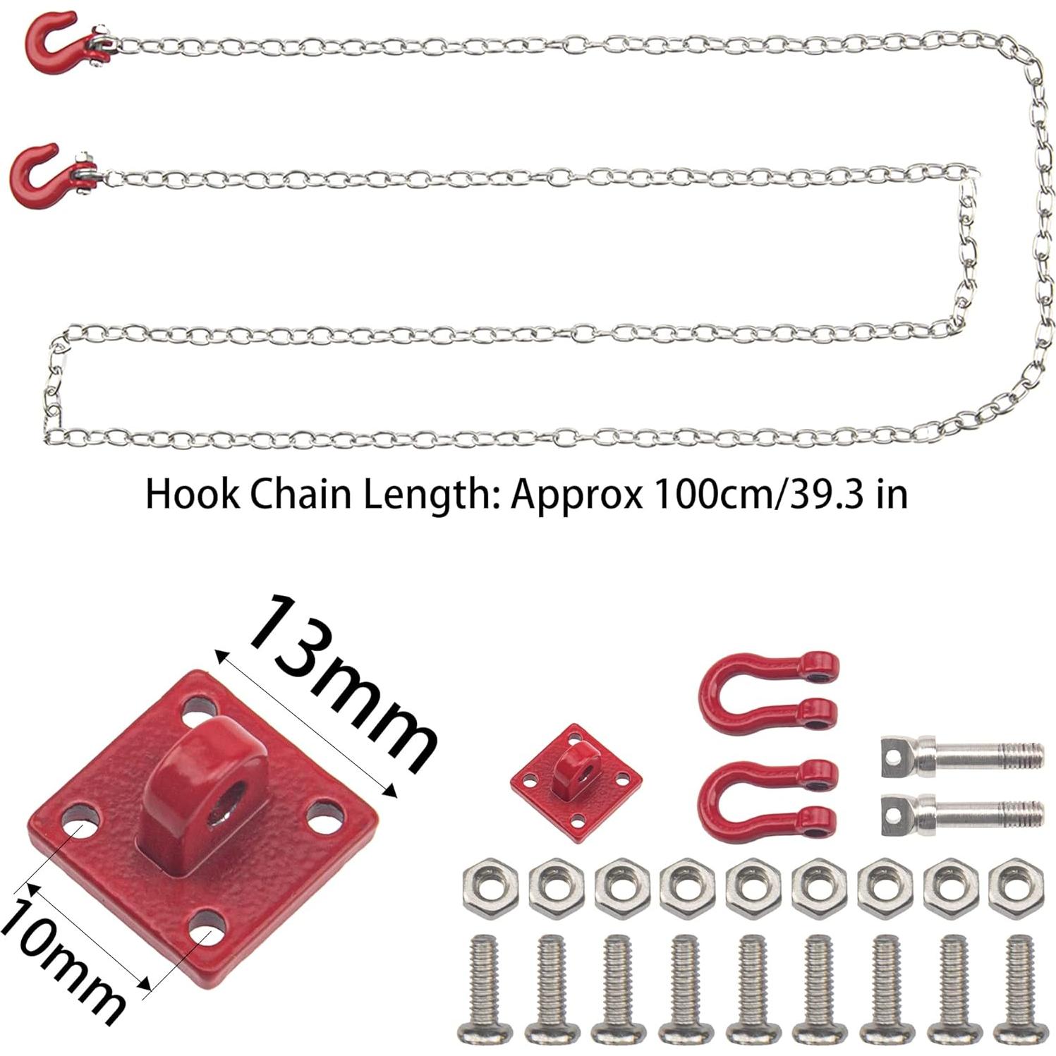 Gancho de Remolque de Metal con Cadena 1/10 RC HIRCQOO