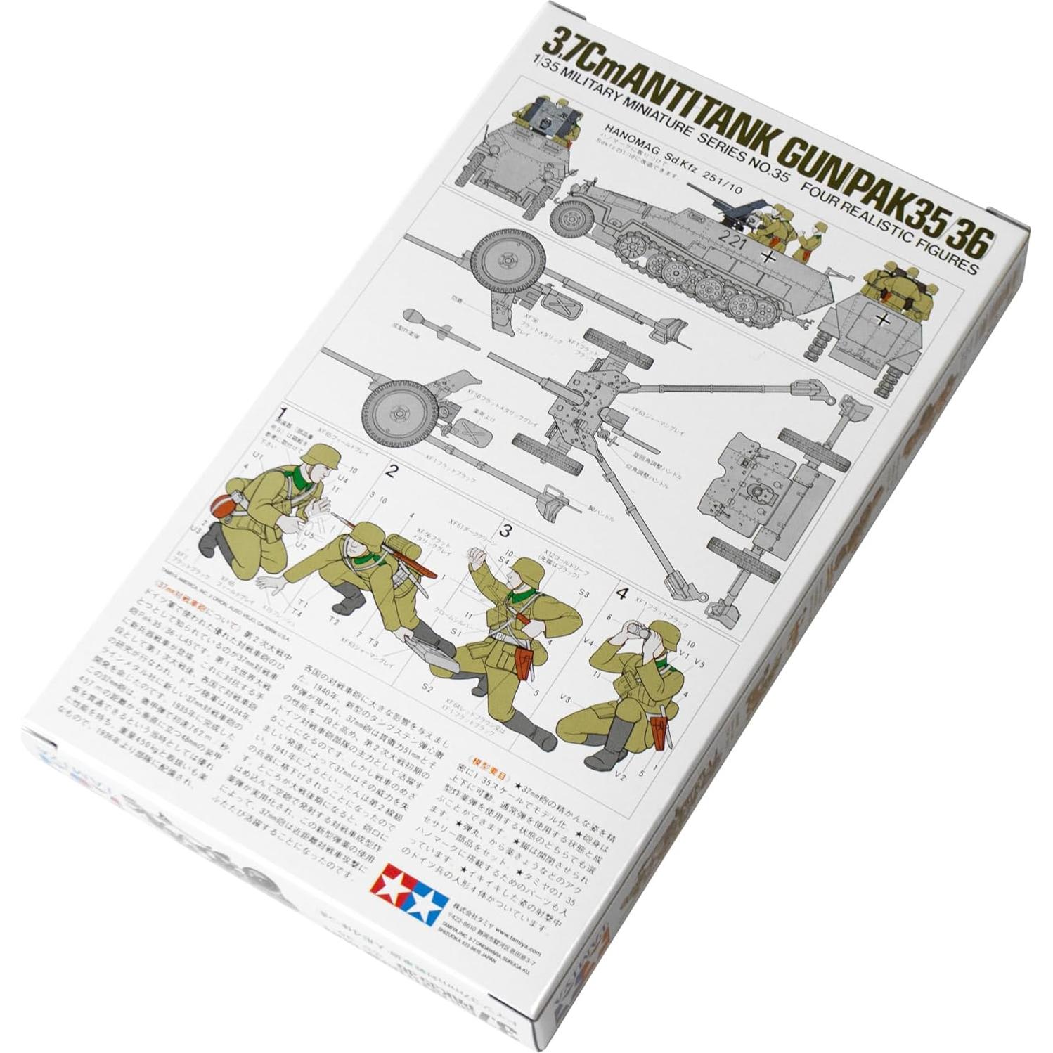 Tamiya 1/35 Cañón Antitanque Alemán Pak 35/36