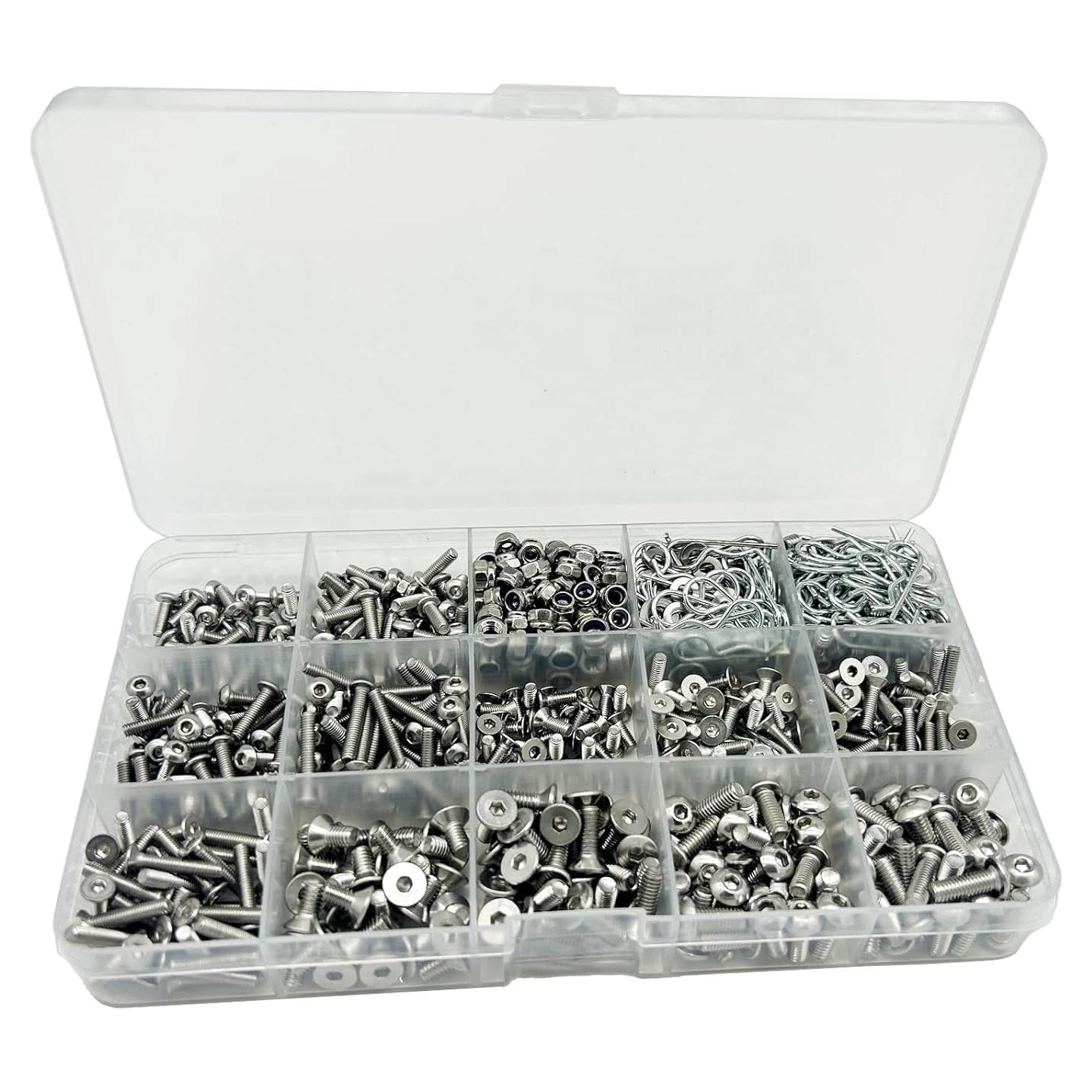 Kit de Tornillos RC 1010pcs Acero Inoxidable para Traxxas Axial