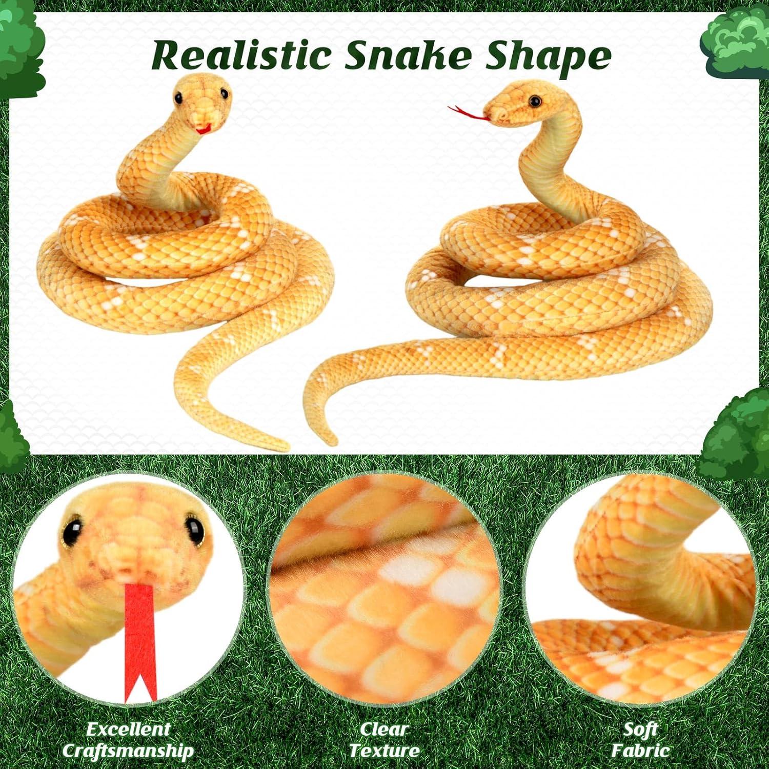 Peluche de Serpiente Amarilla MGZTTHW 180 cm Realista