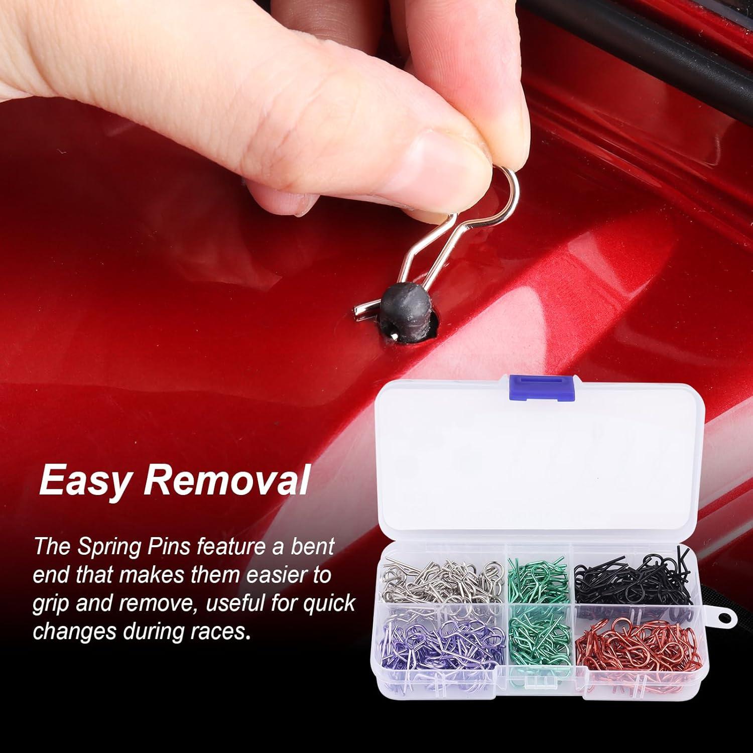 200 Clips de Carrocería RC Universales Curvados FriHobby