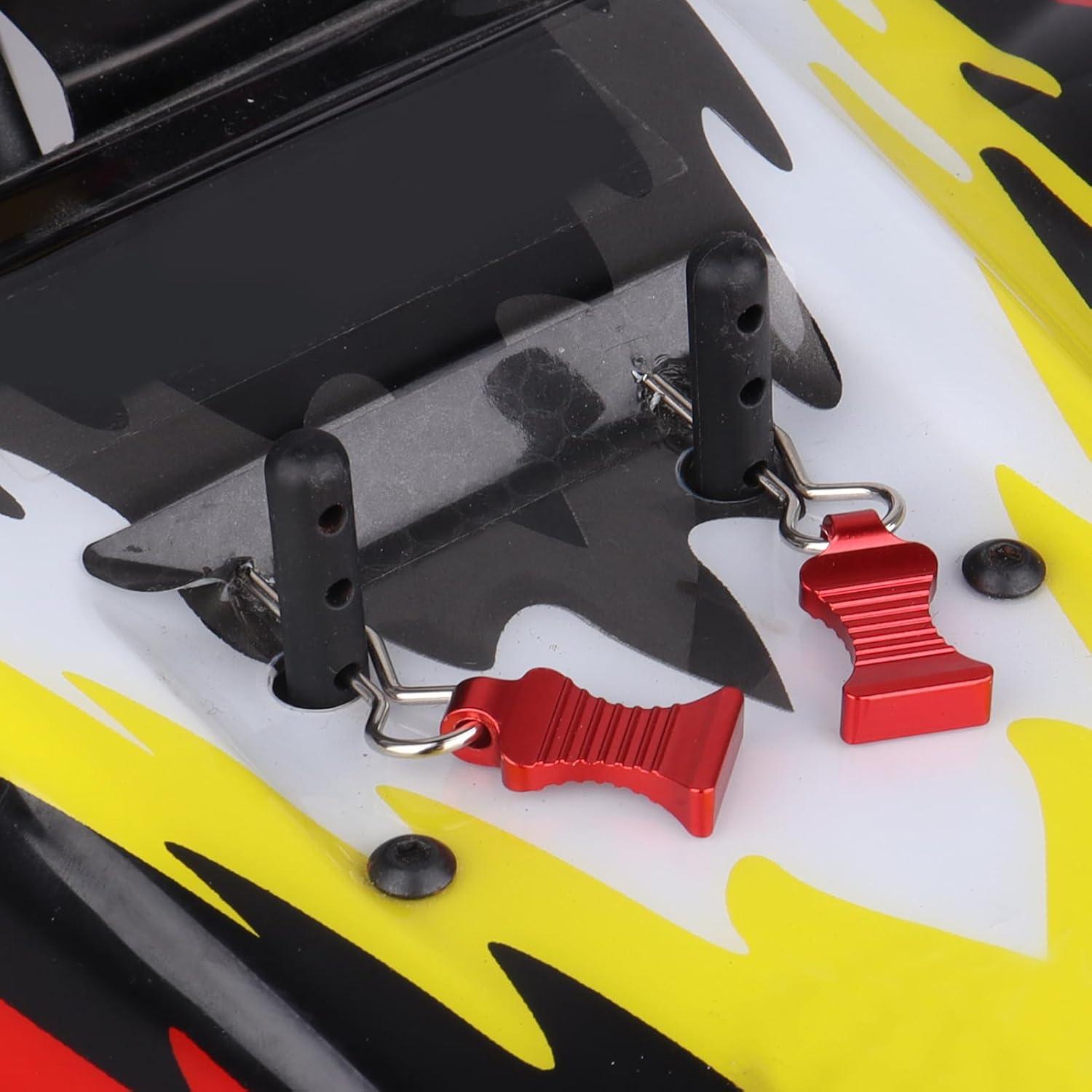 Clip de Carro RC AllinRC con Pestaña de Extracción - Set de 4 Rojo