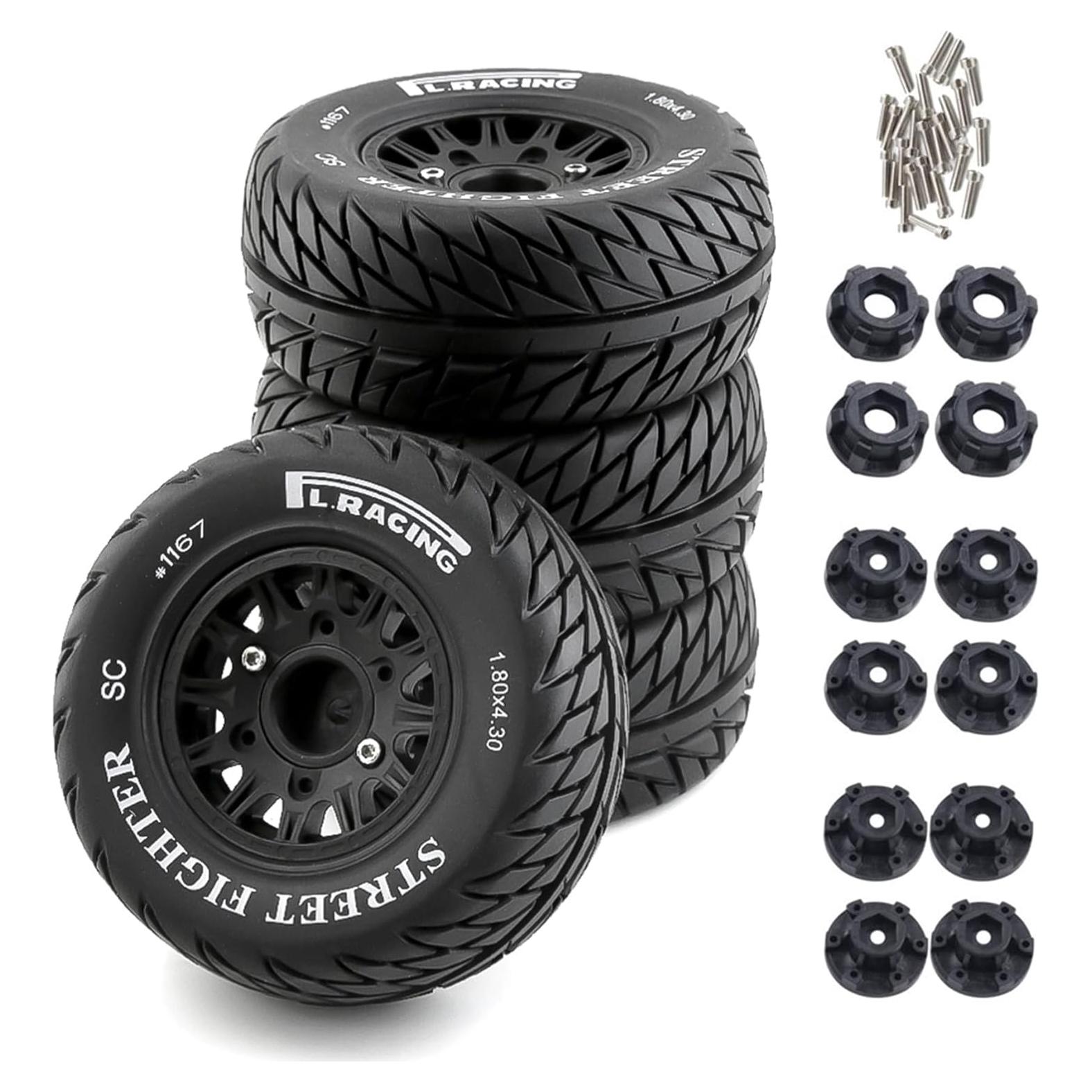 Neumáticos RC Chanmoo 1:8 1:10 Corto 113mm Caucho 4PCS