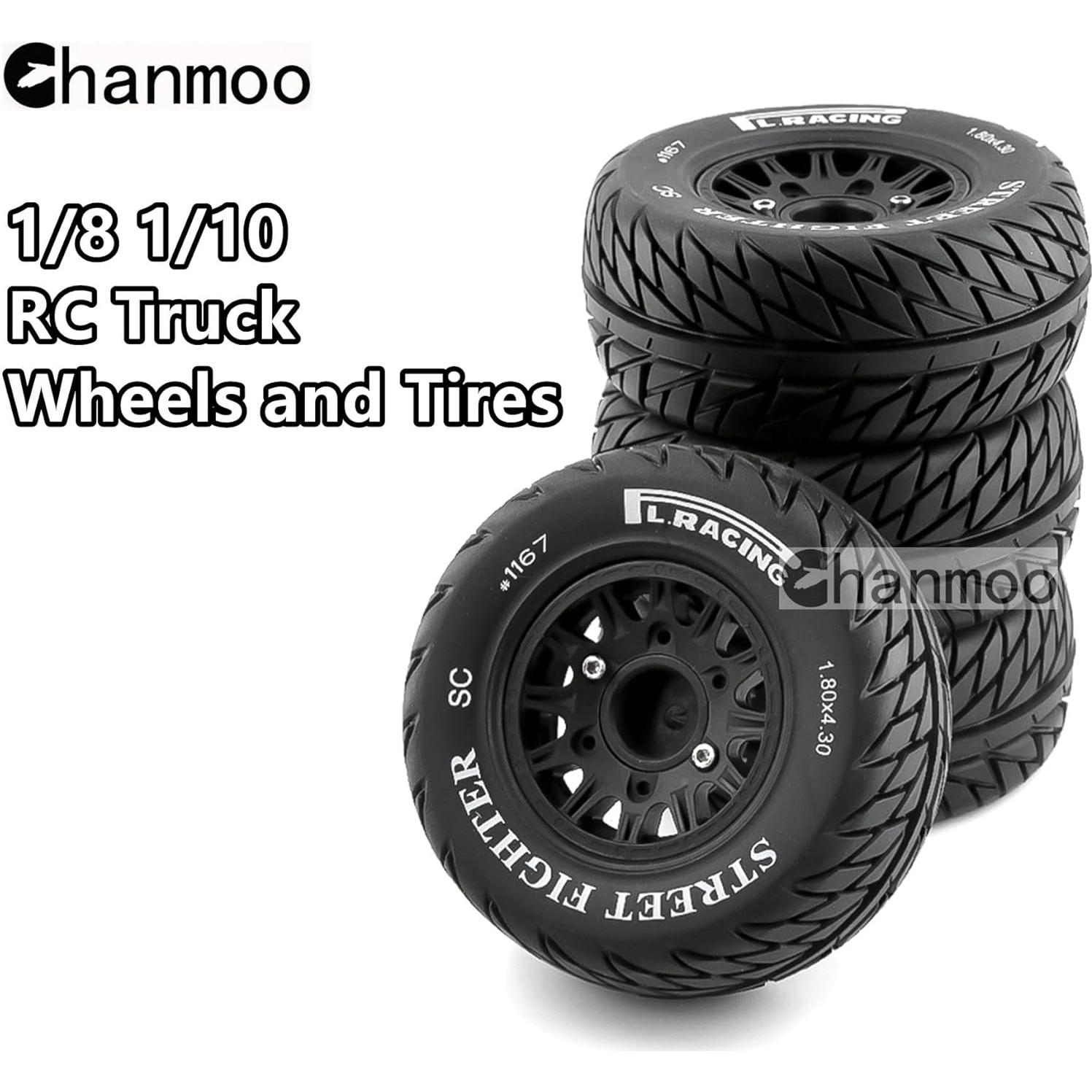 Neumáticos RC Chanmoo 1:8 1:10 Corto 113mm Caucho 4PCS