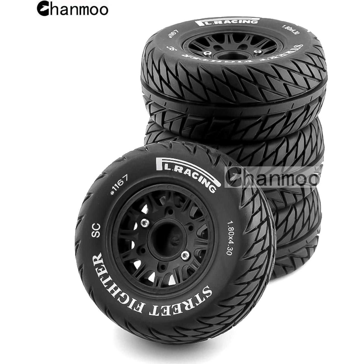 Neumáticos RC Chanmoo 1:8 1:10 Corto 113mm Caucho 4PCS