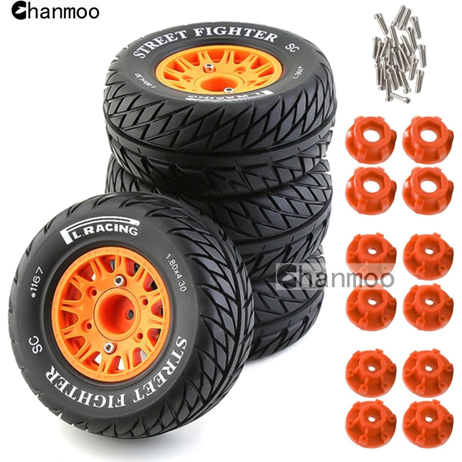 Neumáticos RC Chanmoo 1:8 1:10 Corto 113mm Caucho 4PCS