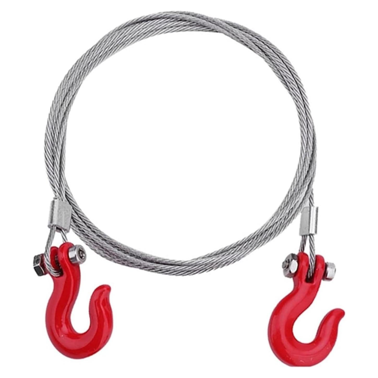 Cadena de Remolque RC 1/10 Metal Rojo para Crawler Traxxas SCX10