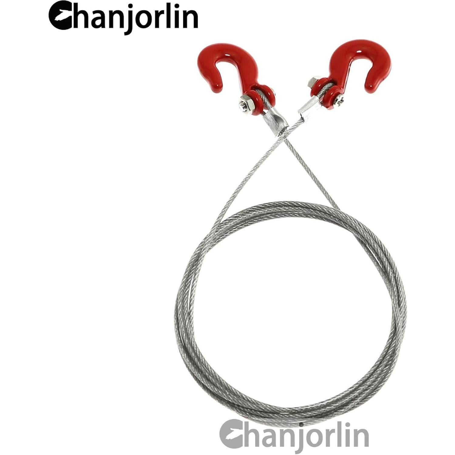 Cadena de Remolque RC 1/10 Metal Rojo para Crawler Traxxas SCX10