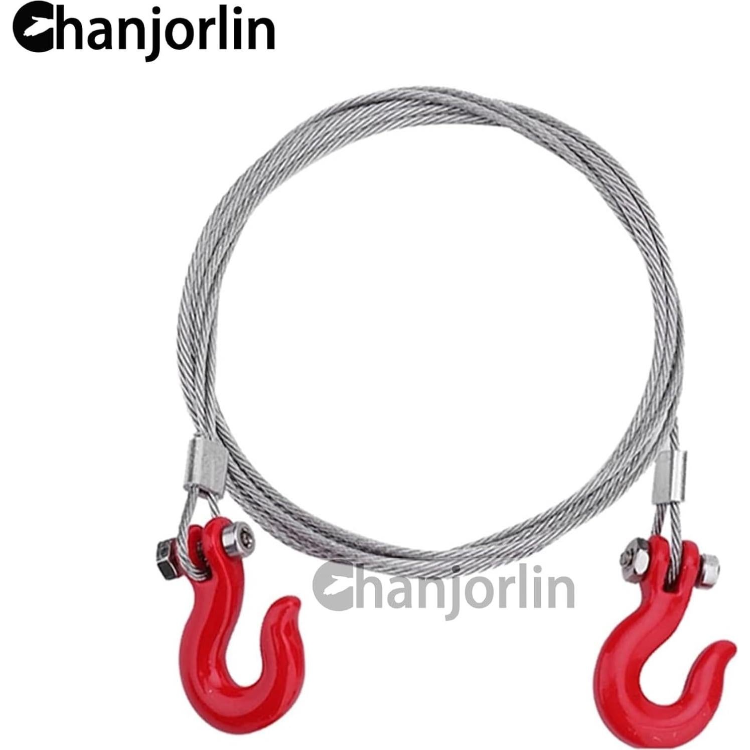 Cadena de Remolque RC 1/10 Metal Rojo para Crawler Traxxas SCX10