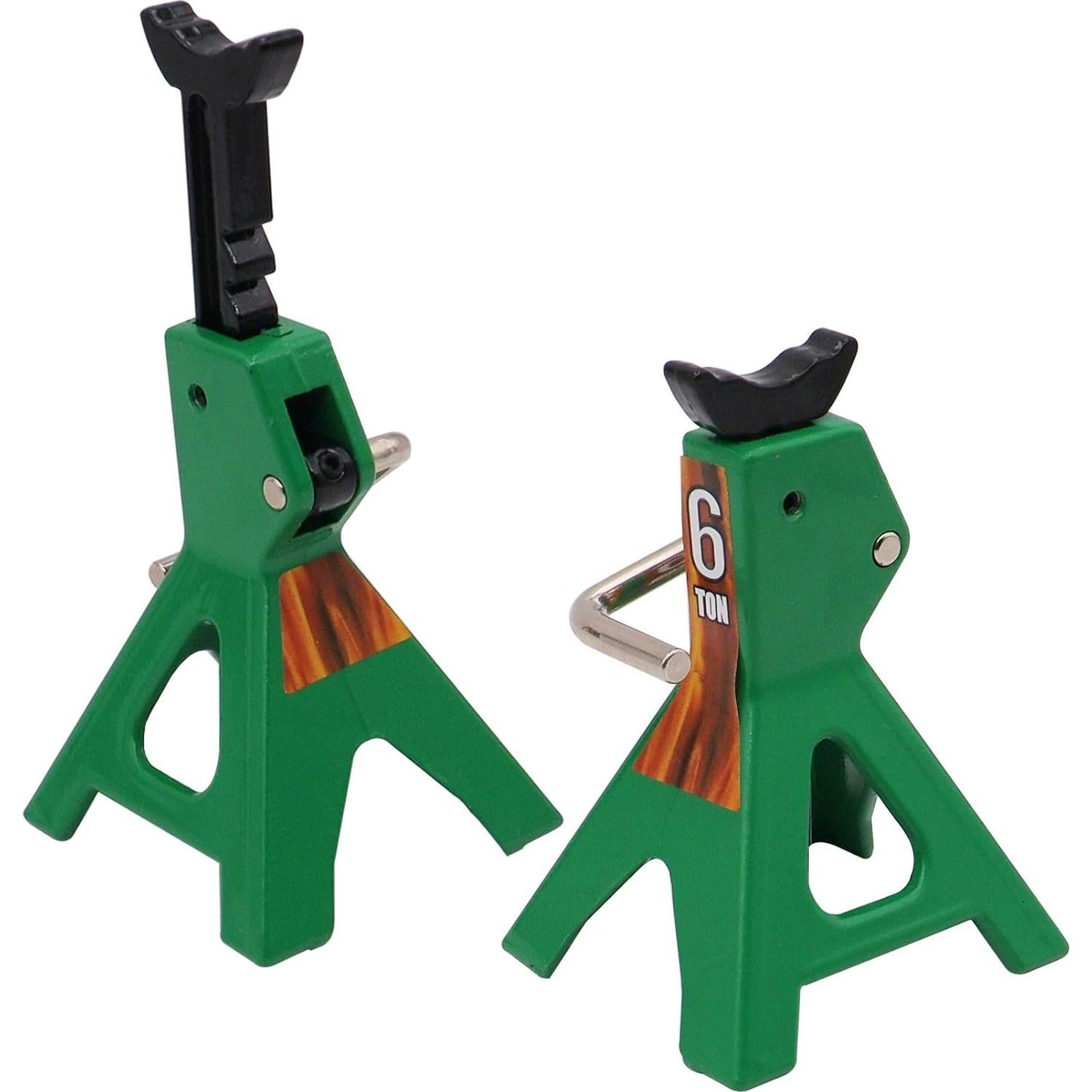 Soportes de Gato de Metal 1/10 ZYCST para Coche RC Verde