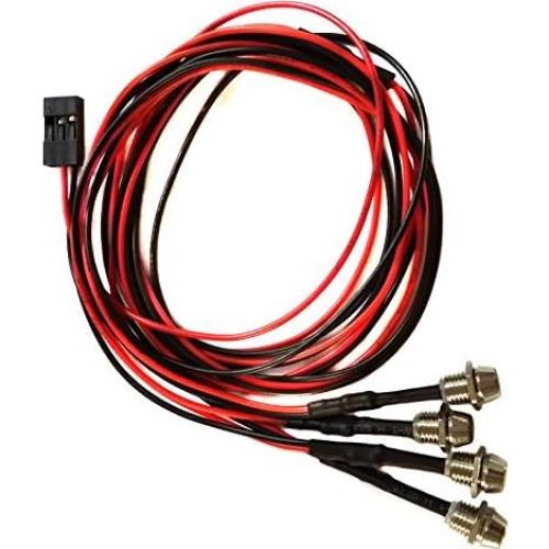 Kit de Luces LED 4 Leds ShareGoo para Coche RC - 2 Rojas + 2 Blancas