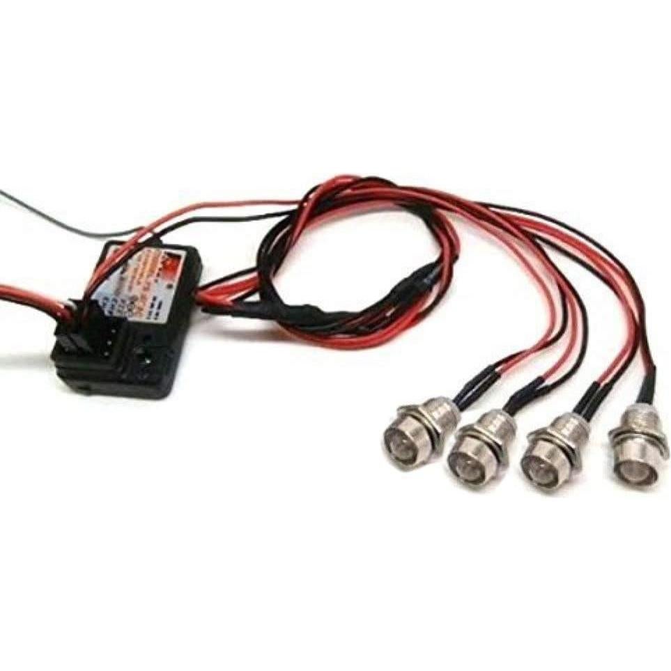 Kit de Luces LED 4 Leds ShareGoo para Coche RC - 2 Rojas + 2 Blancas