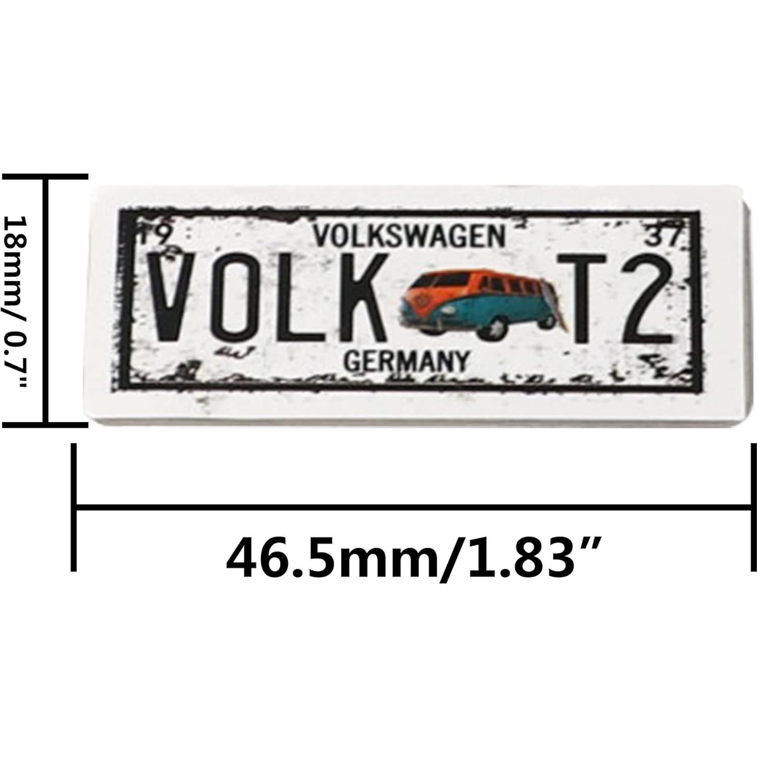 Kit de Placas de Licencia RC HIRCQOO 4 Piezas Metal 1/10