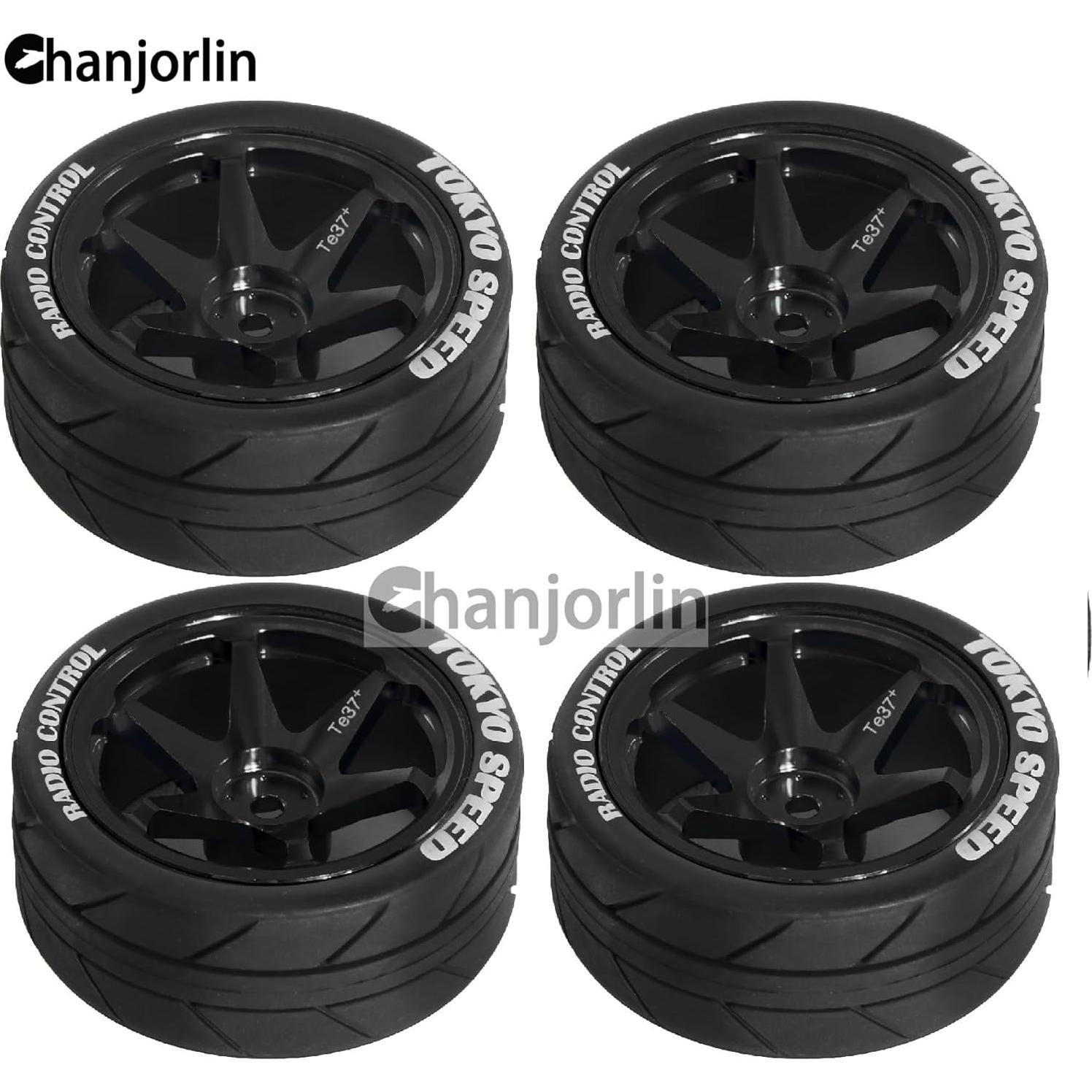 Neumáticos y Ruedas 1/10 RC Chanjorlin para Carretera 65mm