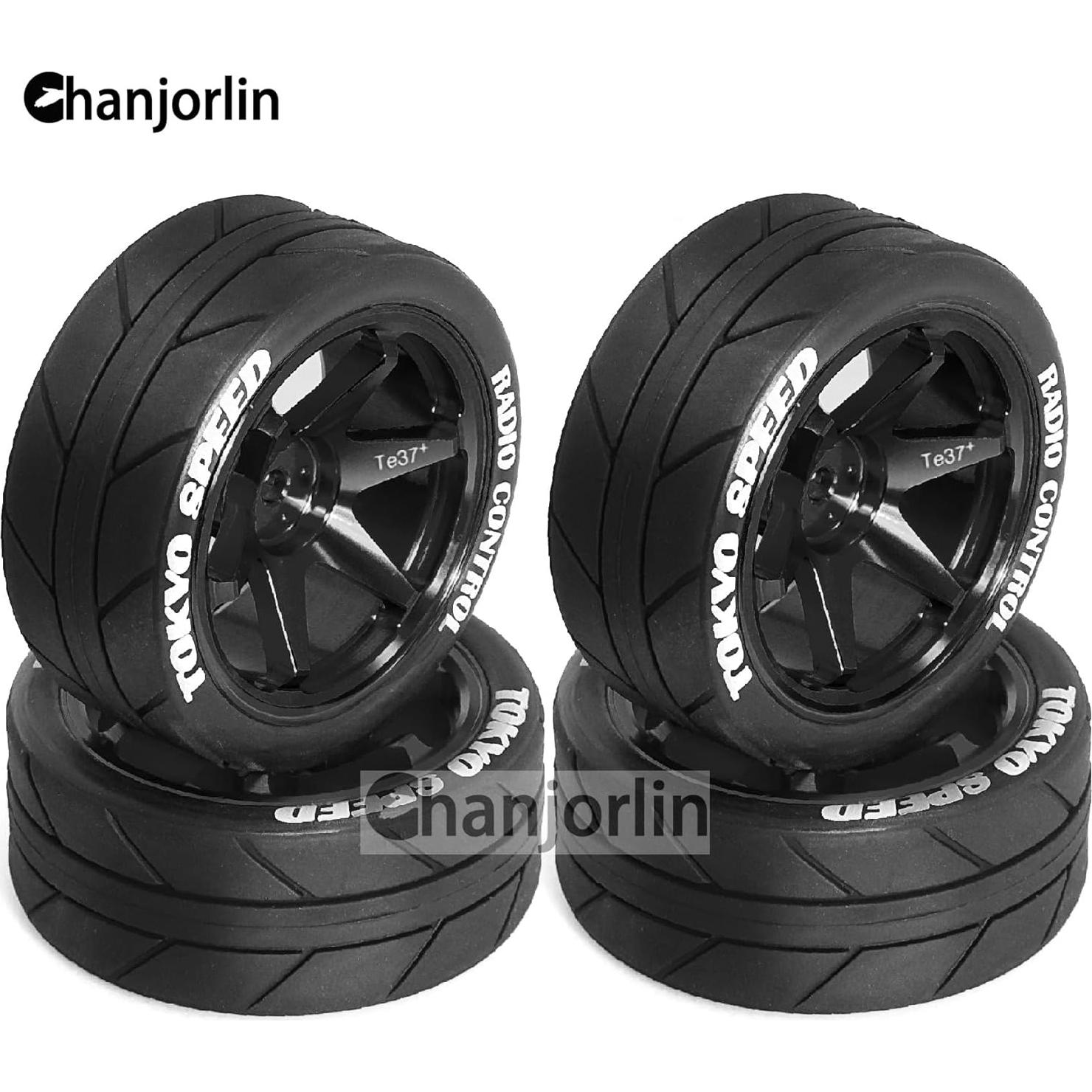 Neumáticos y Ruedas 1/10 RC Chanjorlin para Carretera 65mm