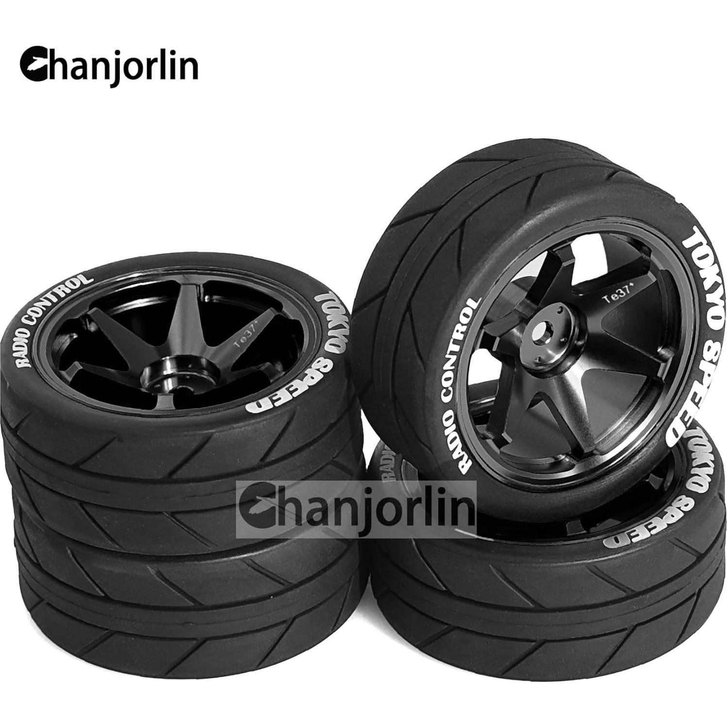 Neumáticos y Ruedas 1/10 RC Chanjorlin para Carretera 65mm