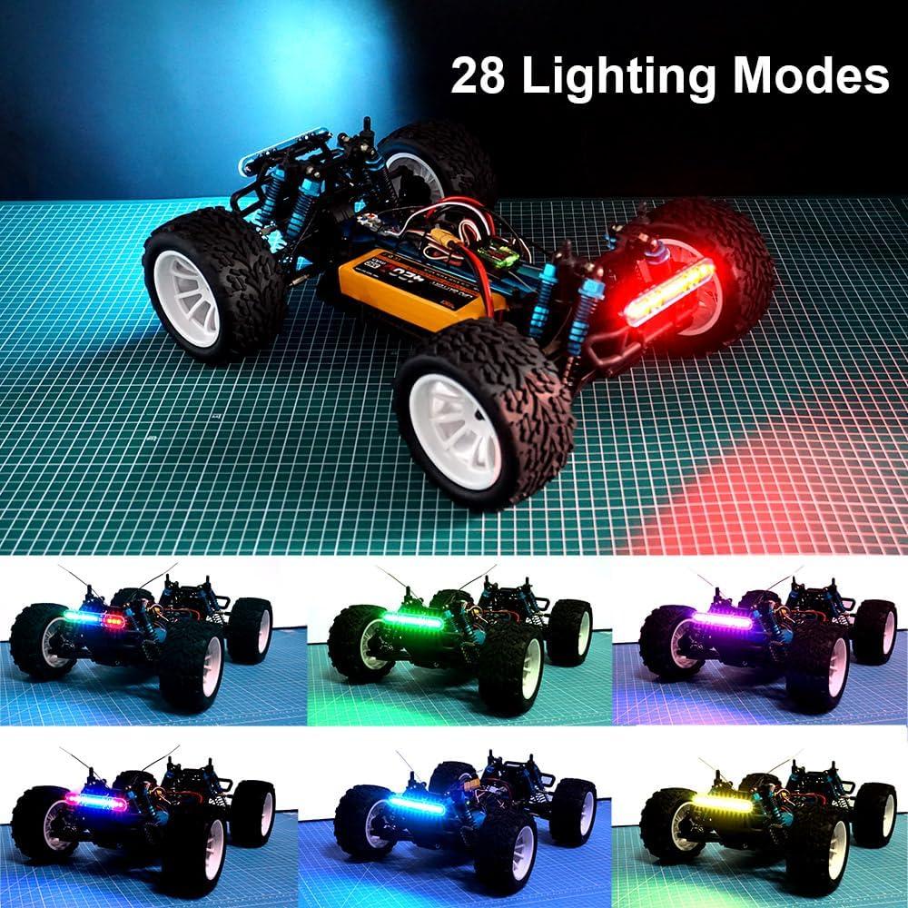 Kit de luces LED Elechawk 100mm 2 Bar para camiones RC