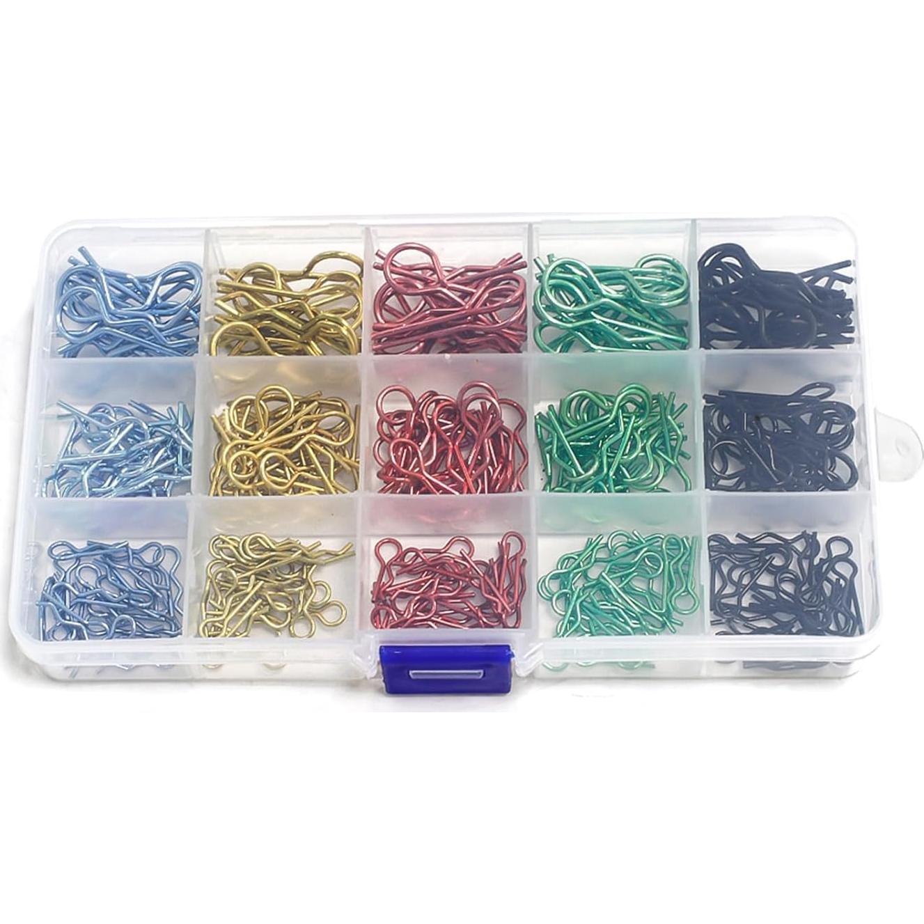 260 Clips Universales de Carrocería RC Acero Inoxidable 3 Tamaños